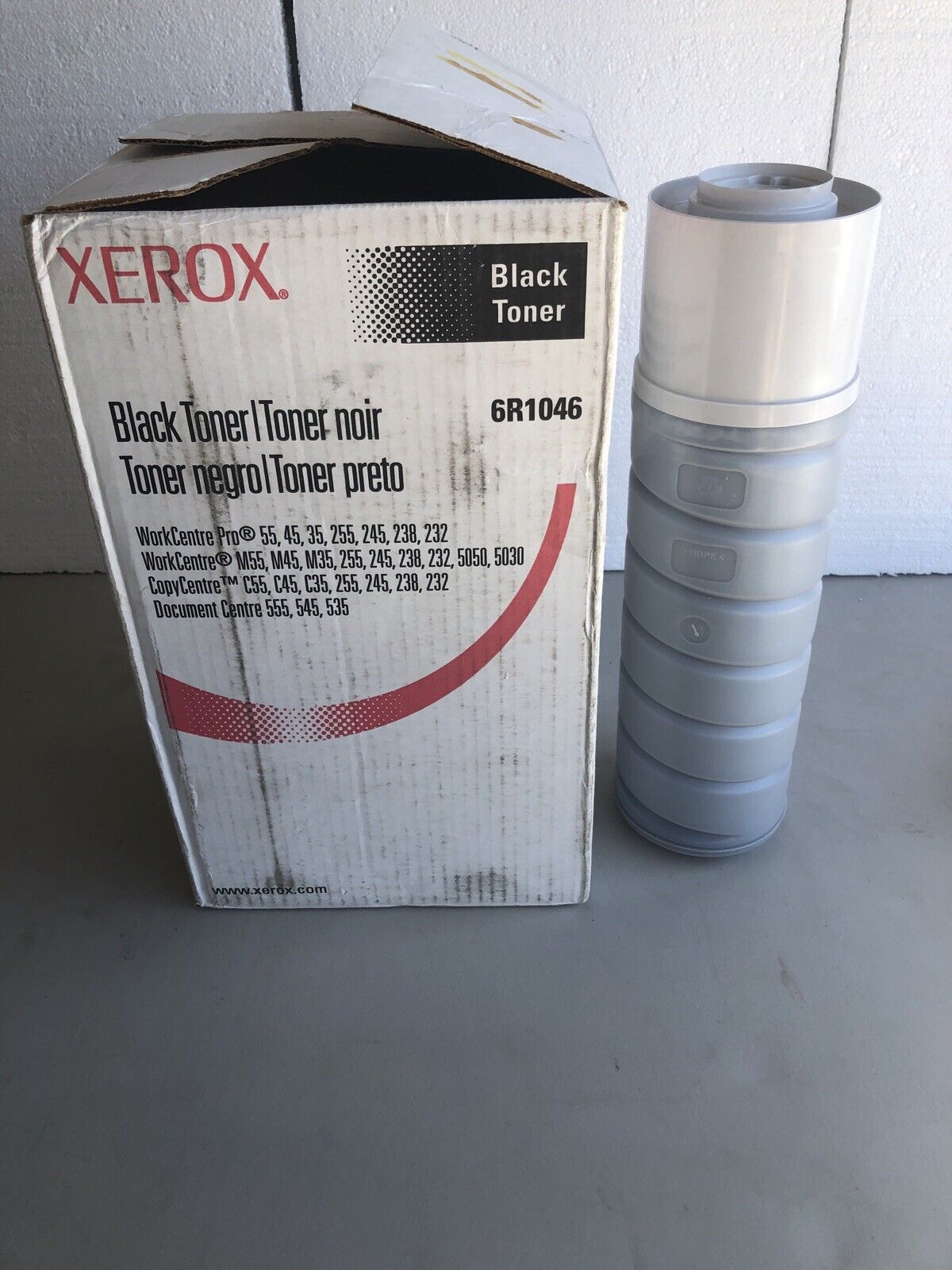 New Open Box Genuine OEM Xerox 6R1046 Black Toner Cartridge