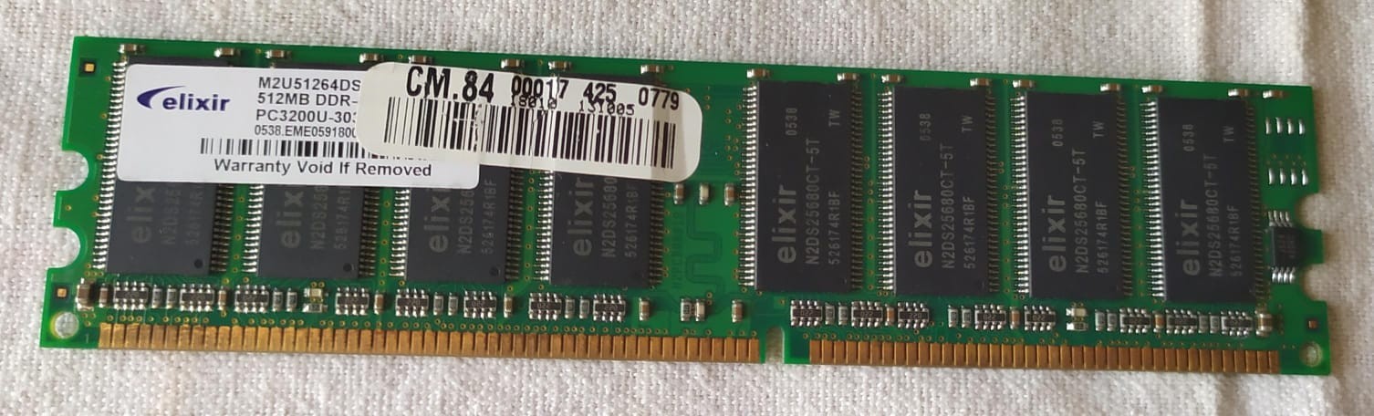 Vintage PC3200U ELIXIR 512MB RAM ELIXIR