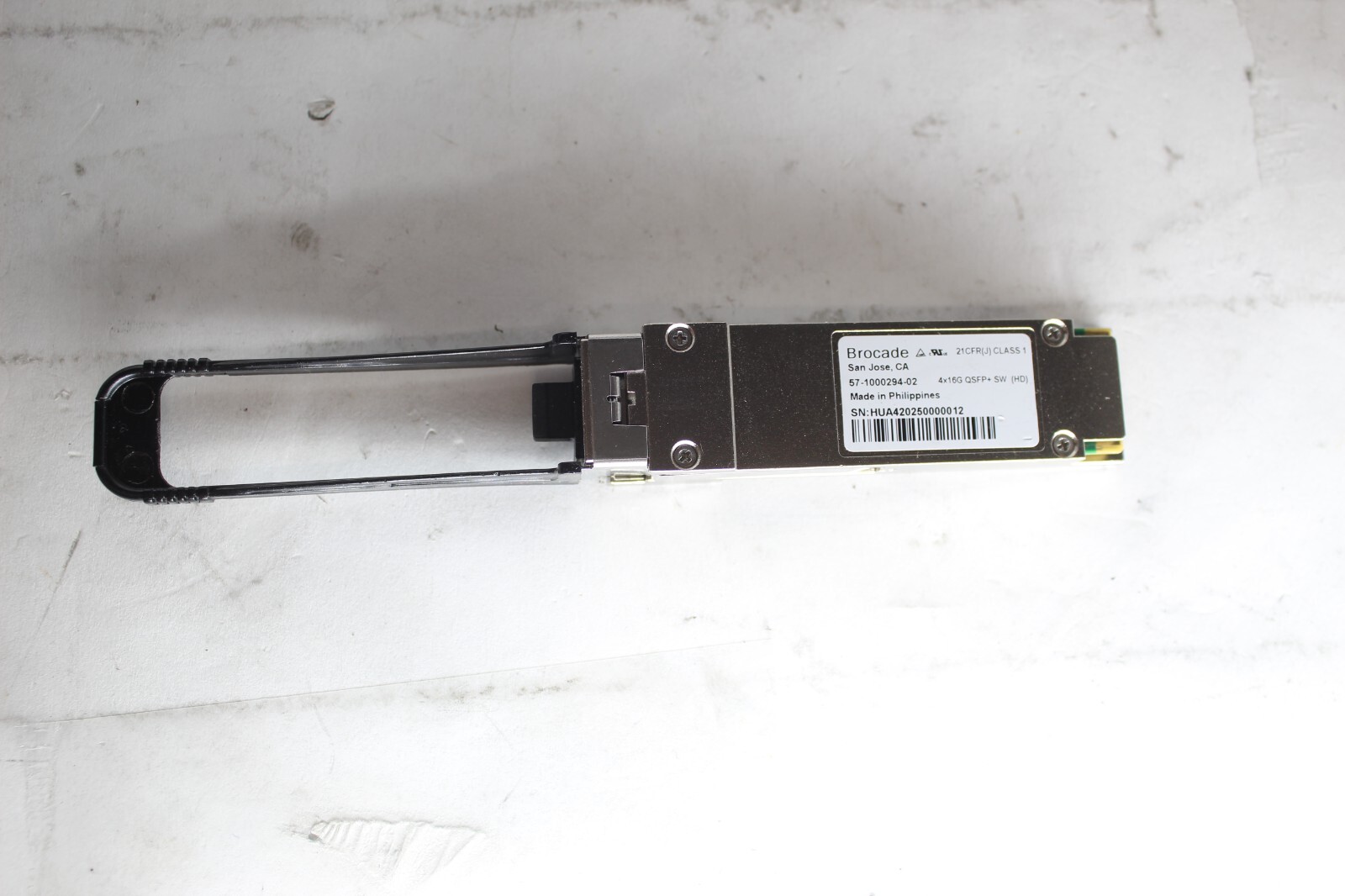 Brocade 57-1000294-02 4x16GB QSFP+ SW (HD) Optical Transceiver