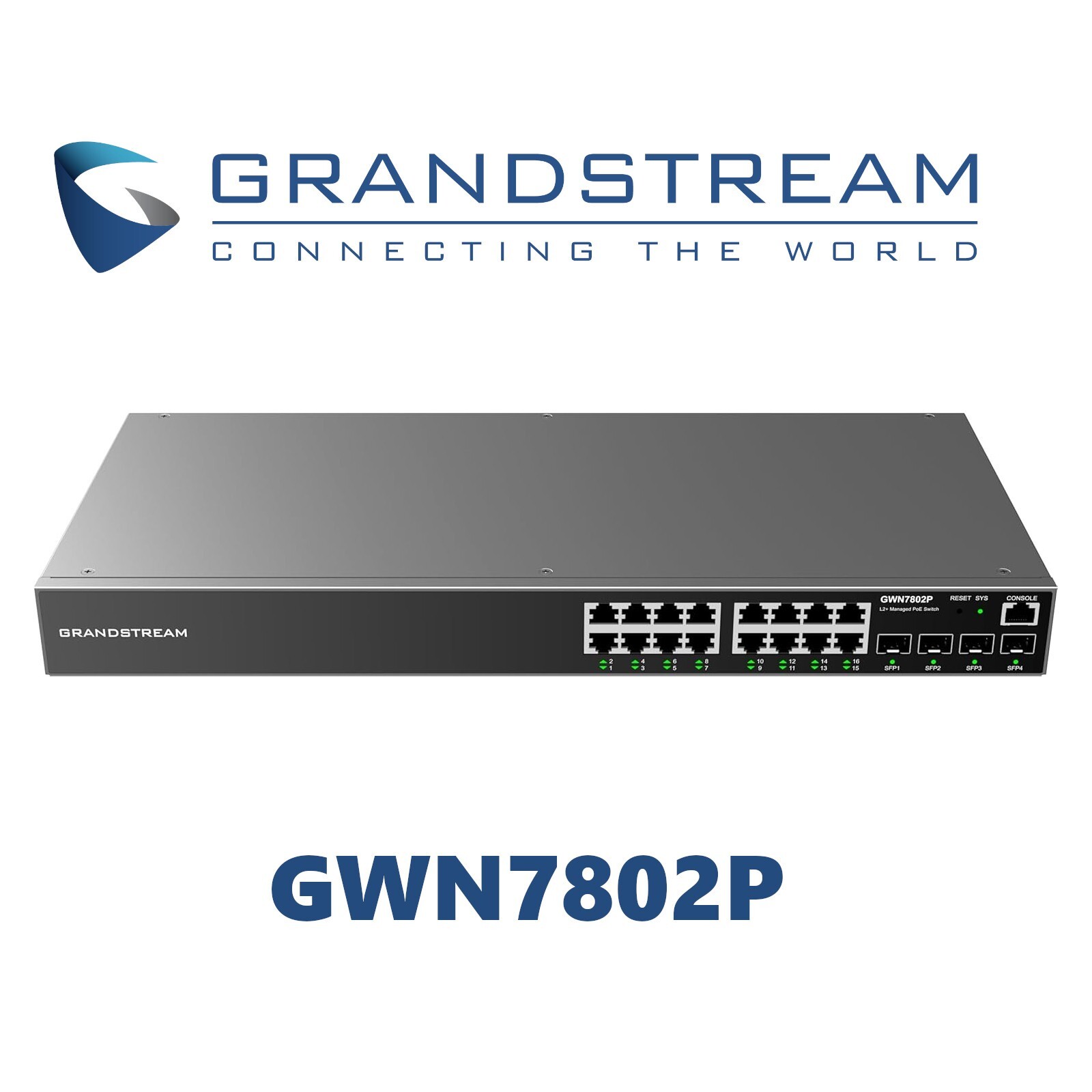 Grandstream GWN7802P  Layer 2+ Managed Network Switch 16-Port