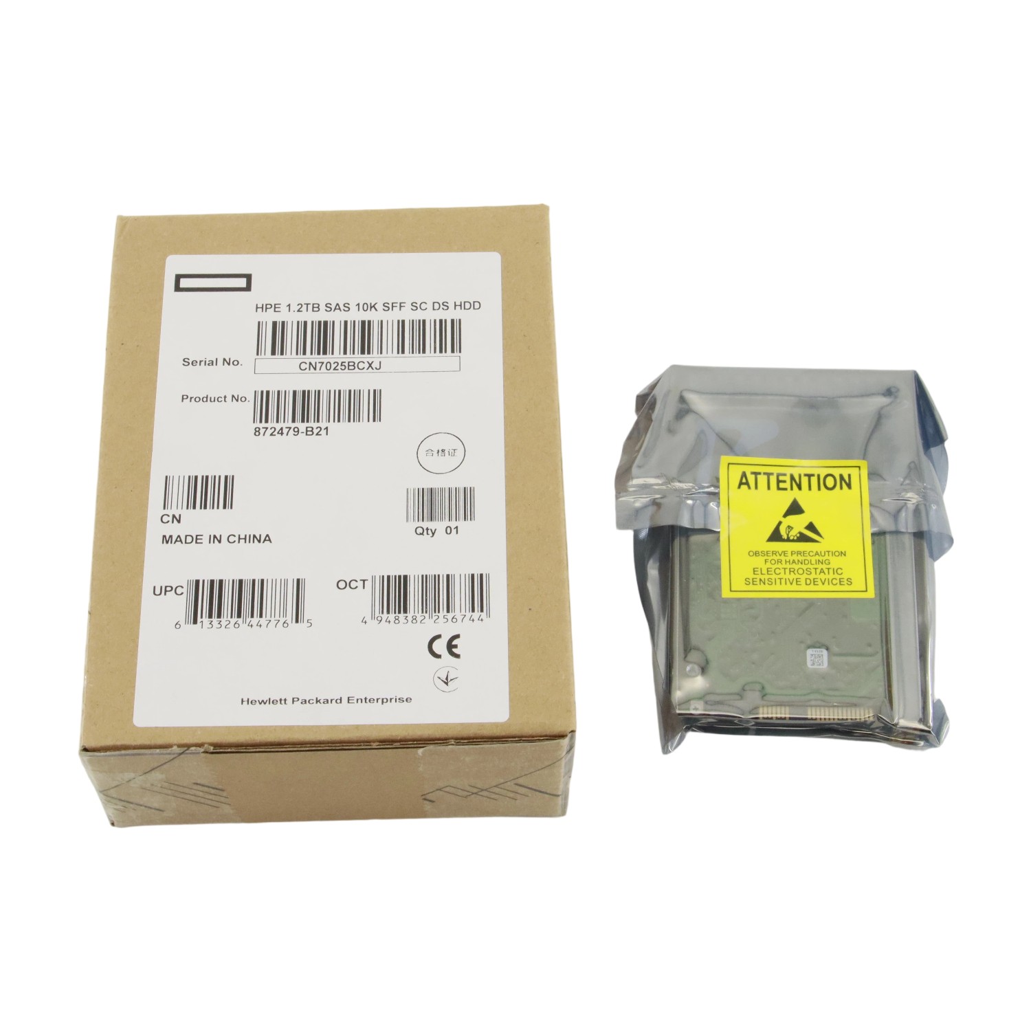 HPE NEW 872479-B21 872737-001 1.2TB 10K 12G 2.5 SAS SC DS HDD INCLUDES HDD TRAY