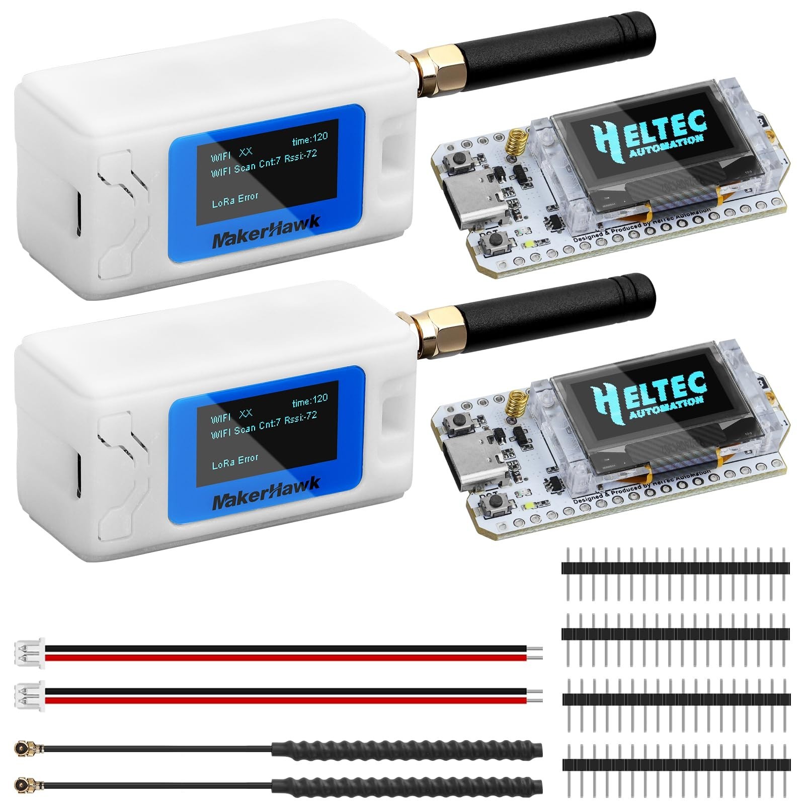 2 Set ESP32 LoRa V3 Dev Board + Case, 915MHz for Meshtastic Ar duino IOT