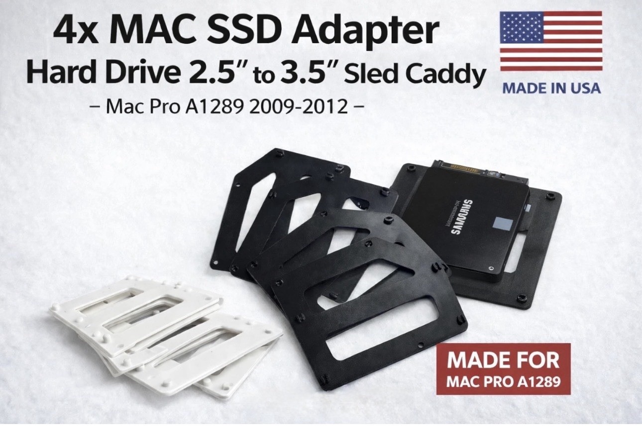(4-Pack) MAC SSD Adapter Hard Drive 2.5 TO 3.5 Sled Caddy - Mac Pro A1289