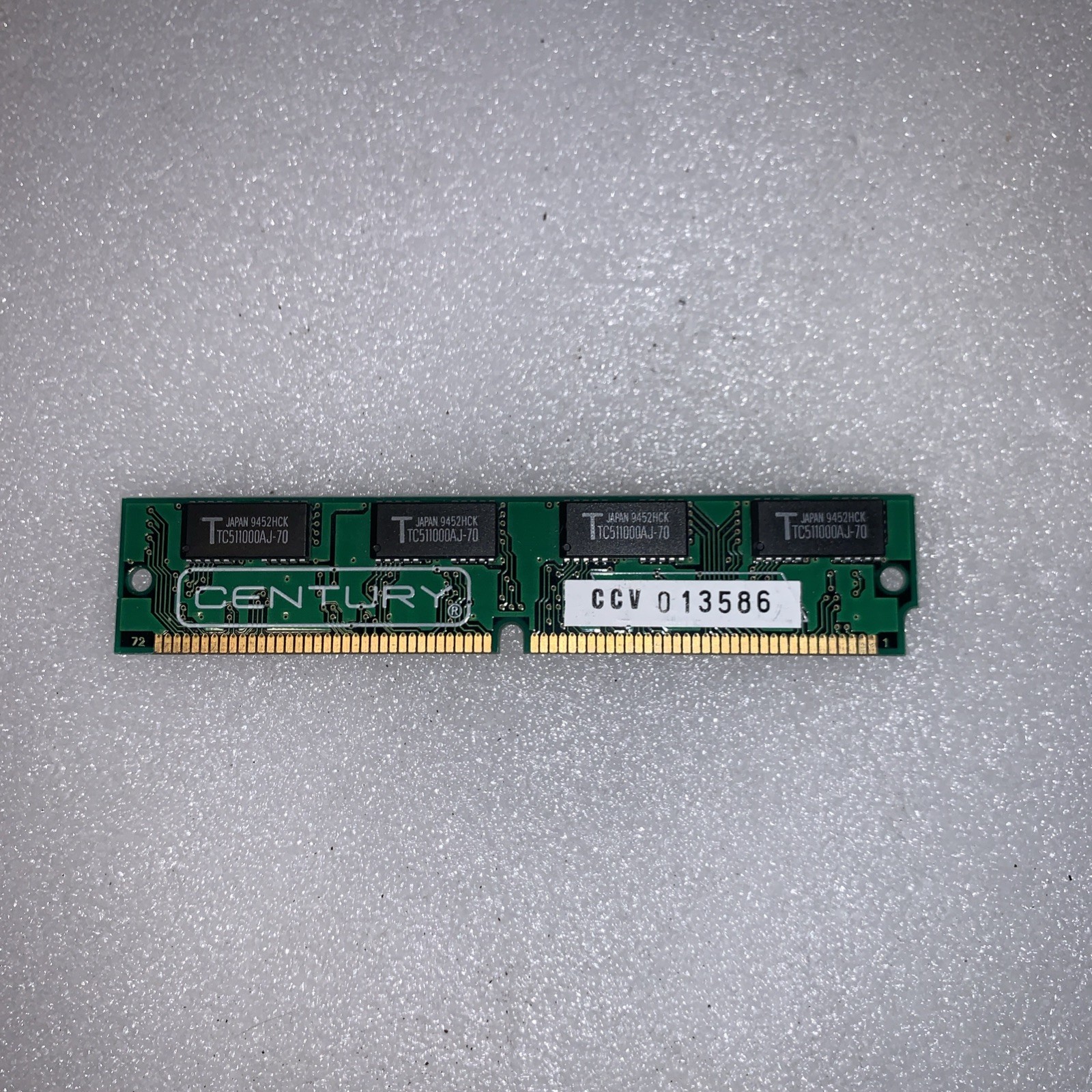 Century Micro 32MB 72-Pin EDO DRAM SIMM Toshiba TC59S6408A-70 70ns Vintage Japan
