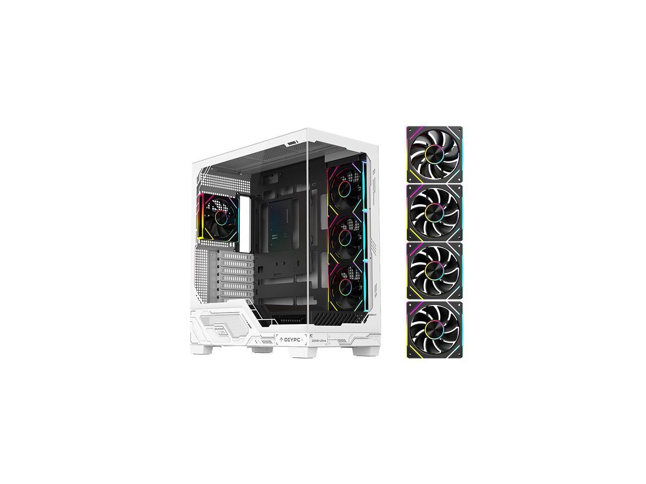 DIYPC IDX2-Ultra-ARGB Black Dual USB3.0/ 1 x Type C Tempered Glass ATX Gaming Co