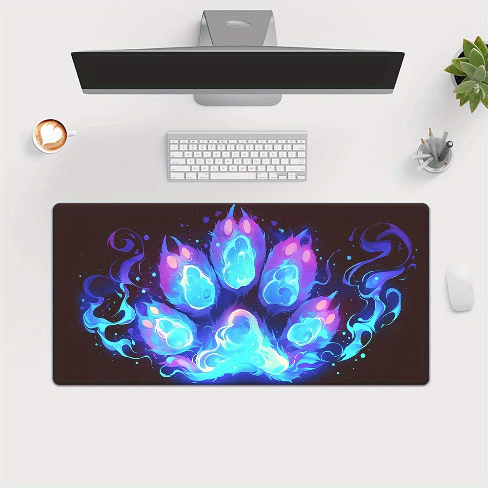 2D Flat Diatomaceous Earth Mouse Pad Luminous Animal Claws Printed Pad Desk, K