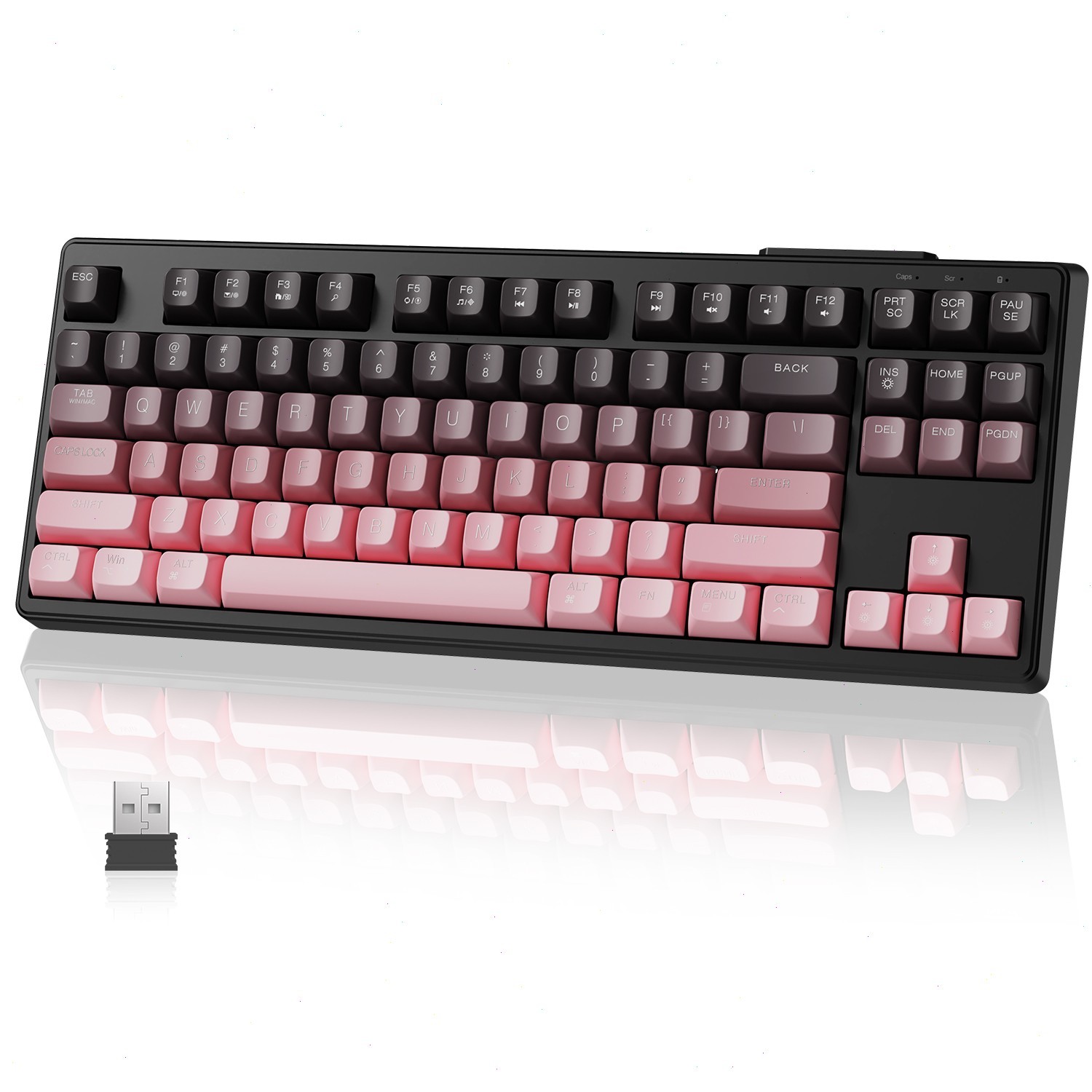 ZIYOU LANG Wireless Gaming Keyboard RGB Backlit Silent Membrane Keys PC Mac