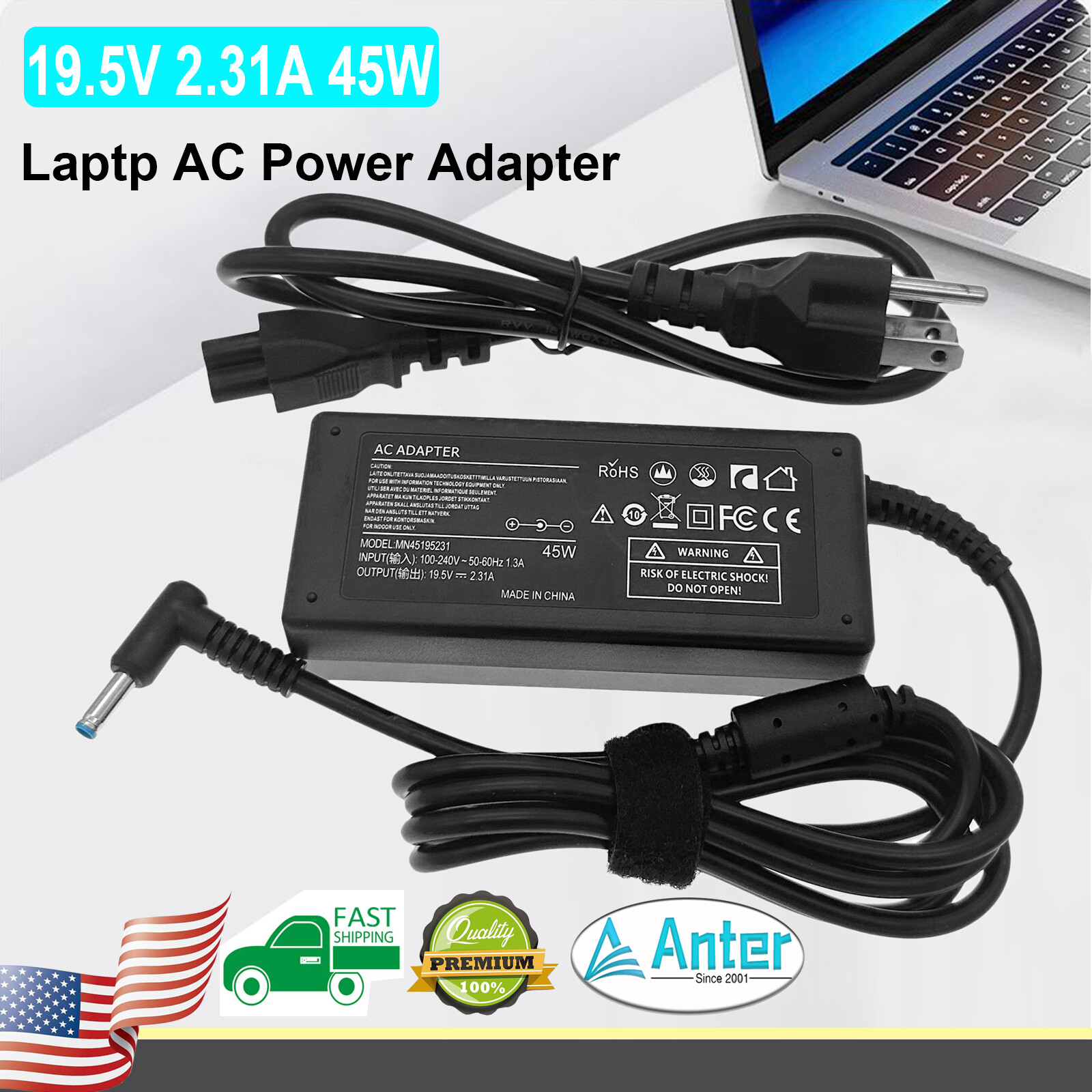 New For HP 17-cp0000 17-cp1000 17z-cp000 45W AC Adapter Laptop Battery Charger