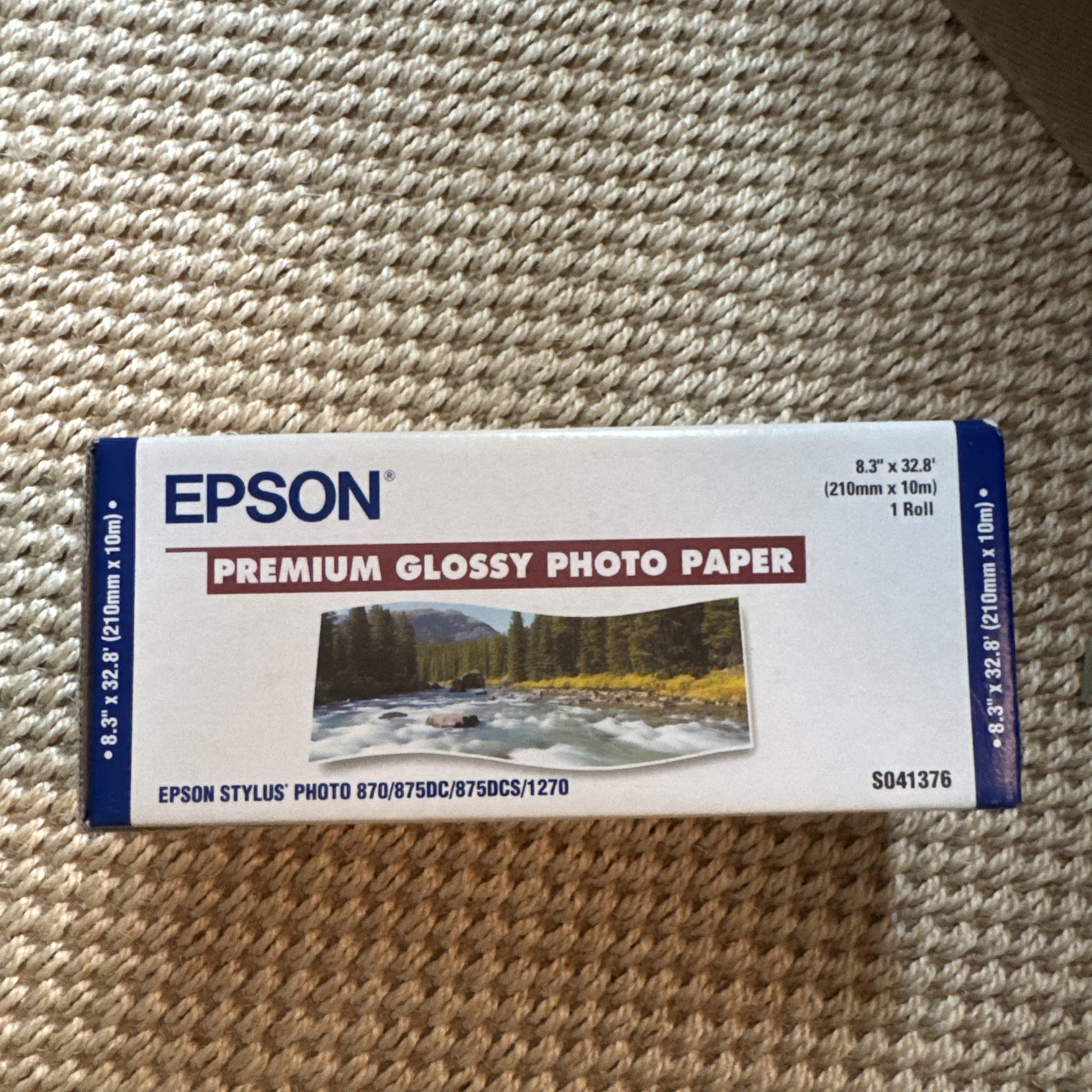 EPSON Premium Glossy Photo Paper S041376 - 8.3" x 32.8" New In Box 