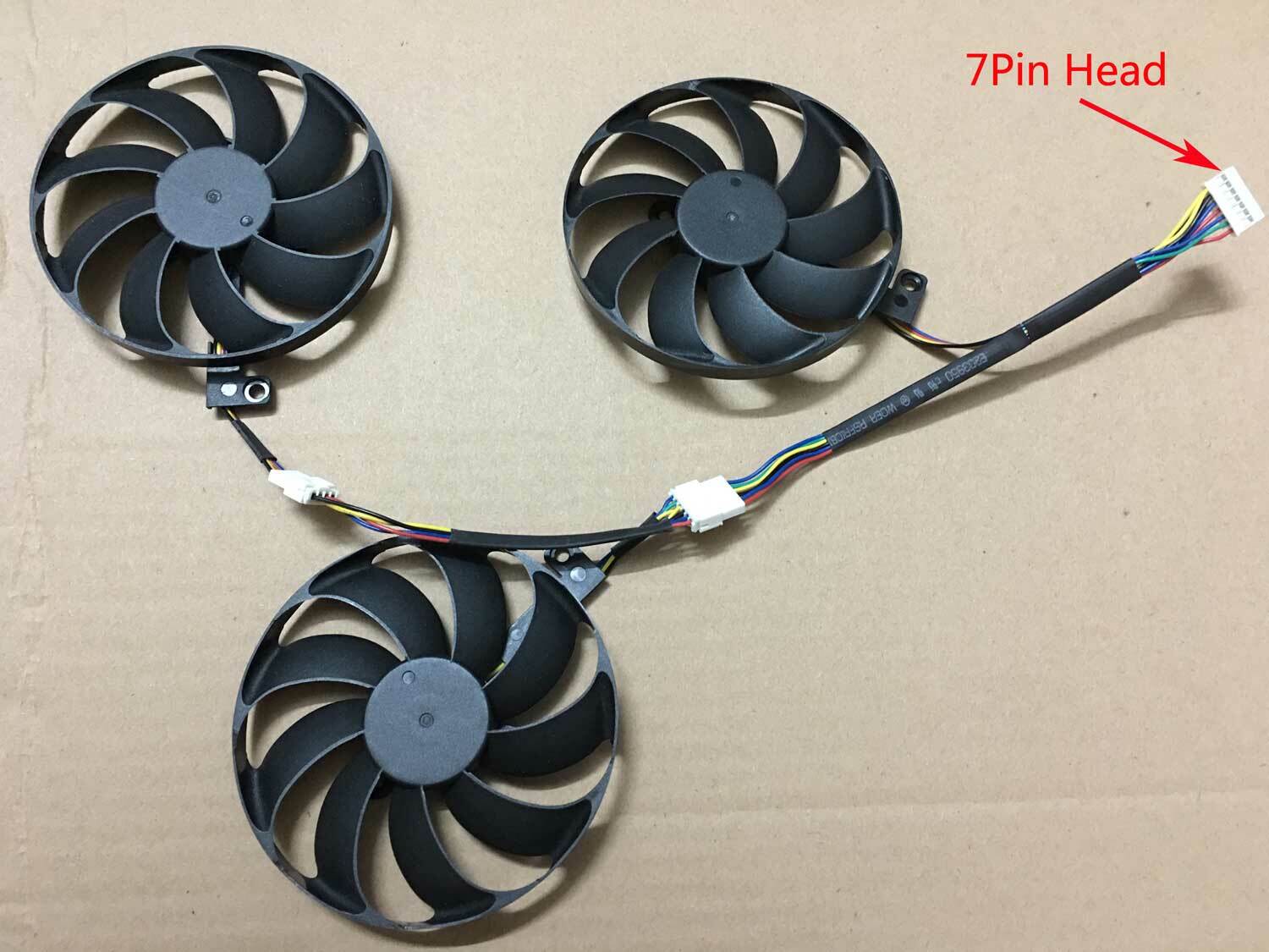3pcs T129215SU Fans For ASUS ROG STRIX-GeForce RTX 2080 GAMING  RTX2080Ti 7Pin