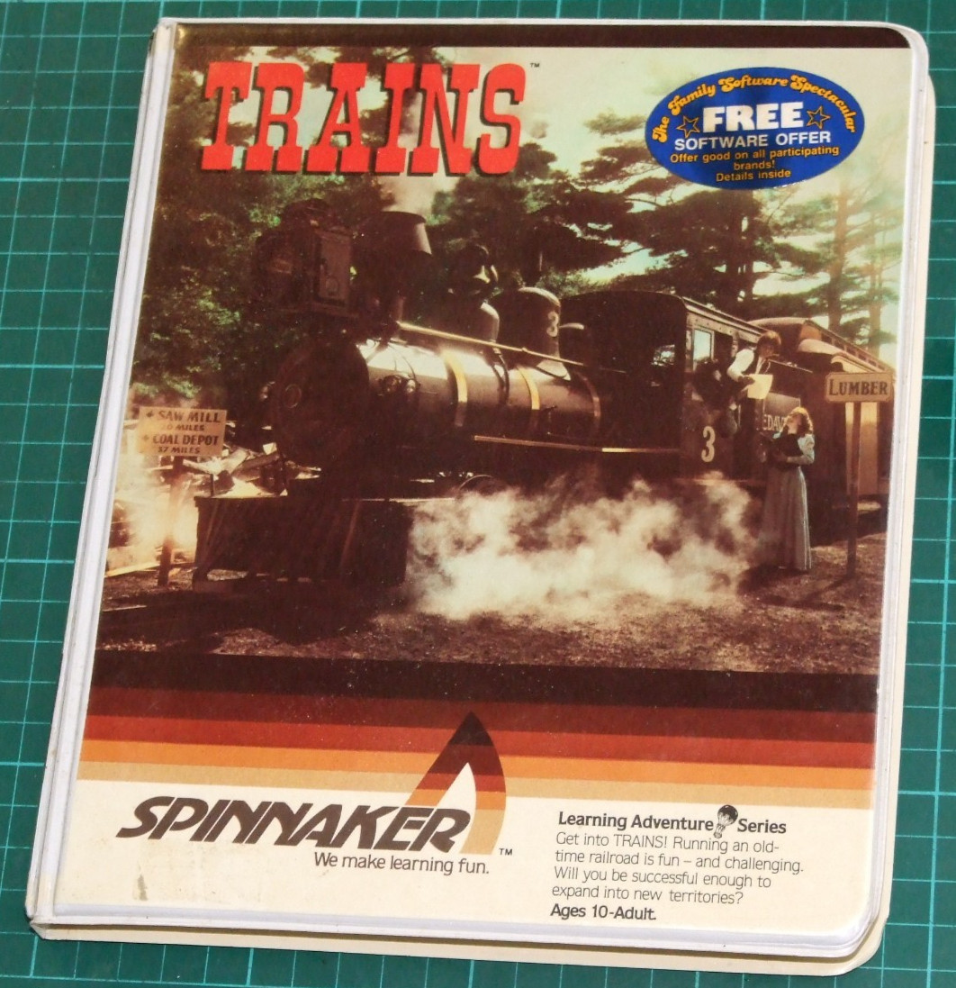Rare Trains game by Spinnaker for Atari 400 800 XL vintage computer