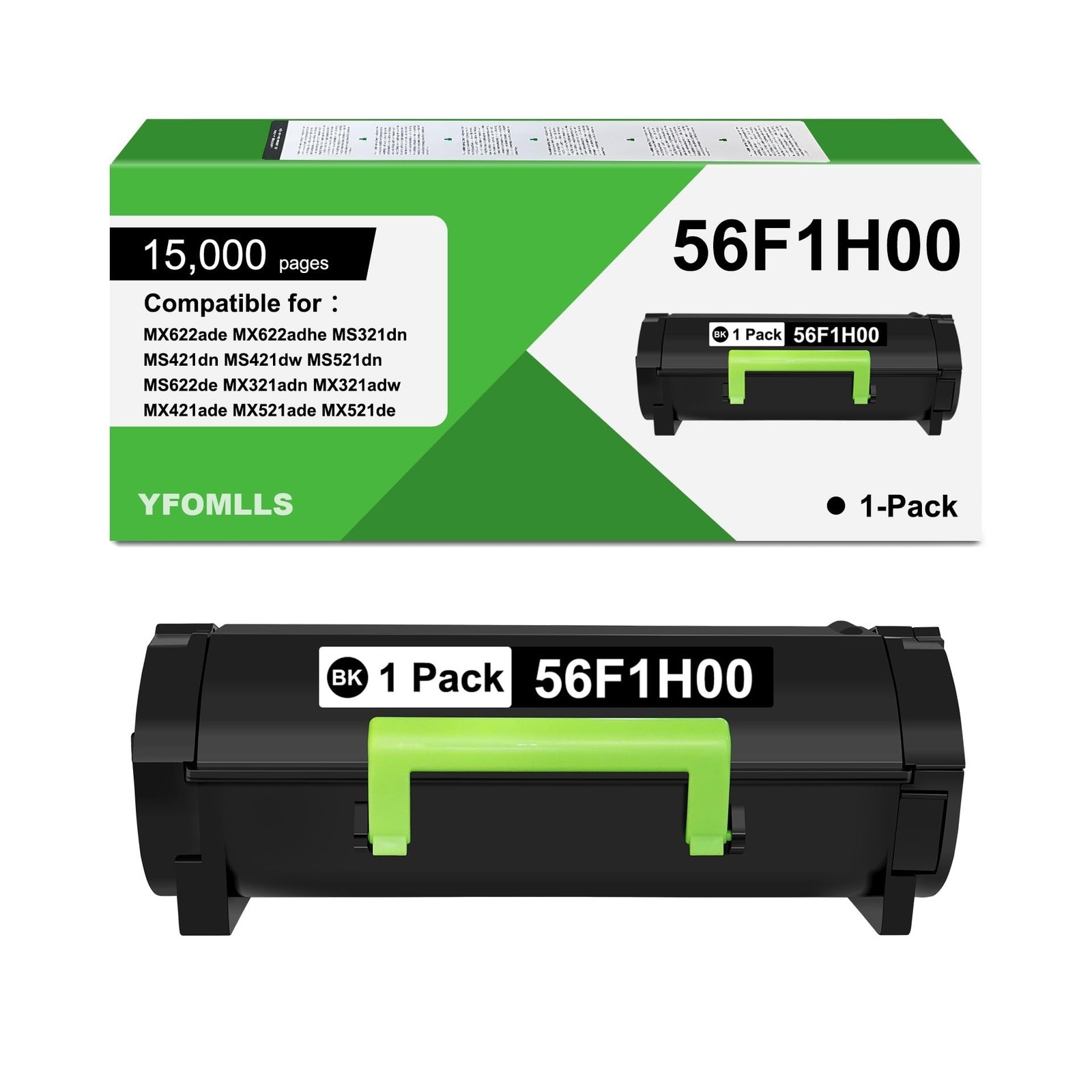 56F1H00 Toner Cartridge Compatible for Lexmark 56F1000 56F1U00 56F1H00 56f1U0...