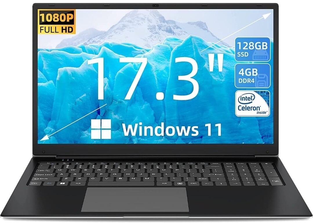 SGIN 17 inch Laptop 4GB DDR4 128GB SSD Windows 11