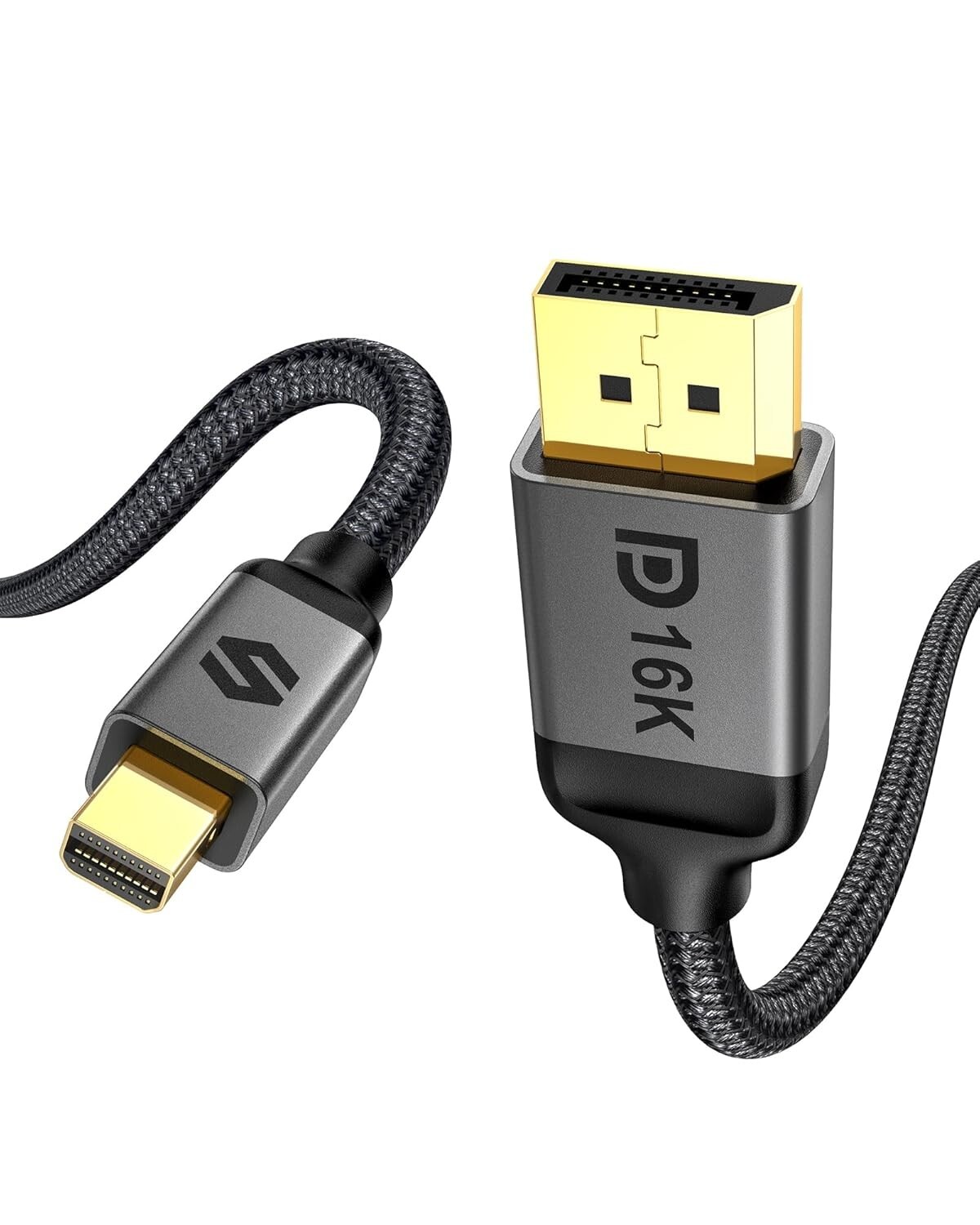 Silkland 16K Mini DisplayPort to DisplayPort 2.1 Cable, [16K@60Hz, 8K@120Hz, ...
