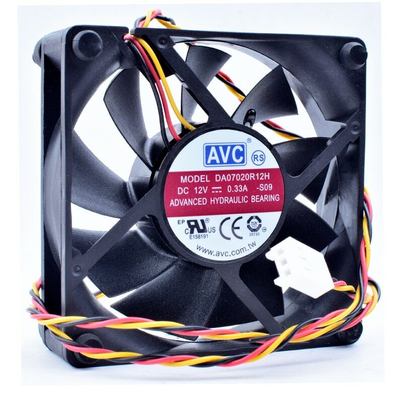 AVC DA07020R12H 7cm 12V 0.33A 7020 3 lines computer chassis CPU fan 70x70x20mm