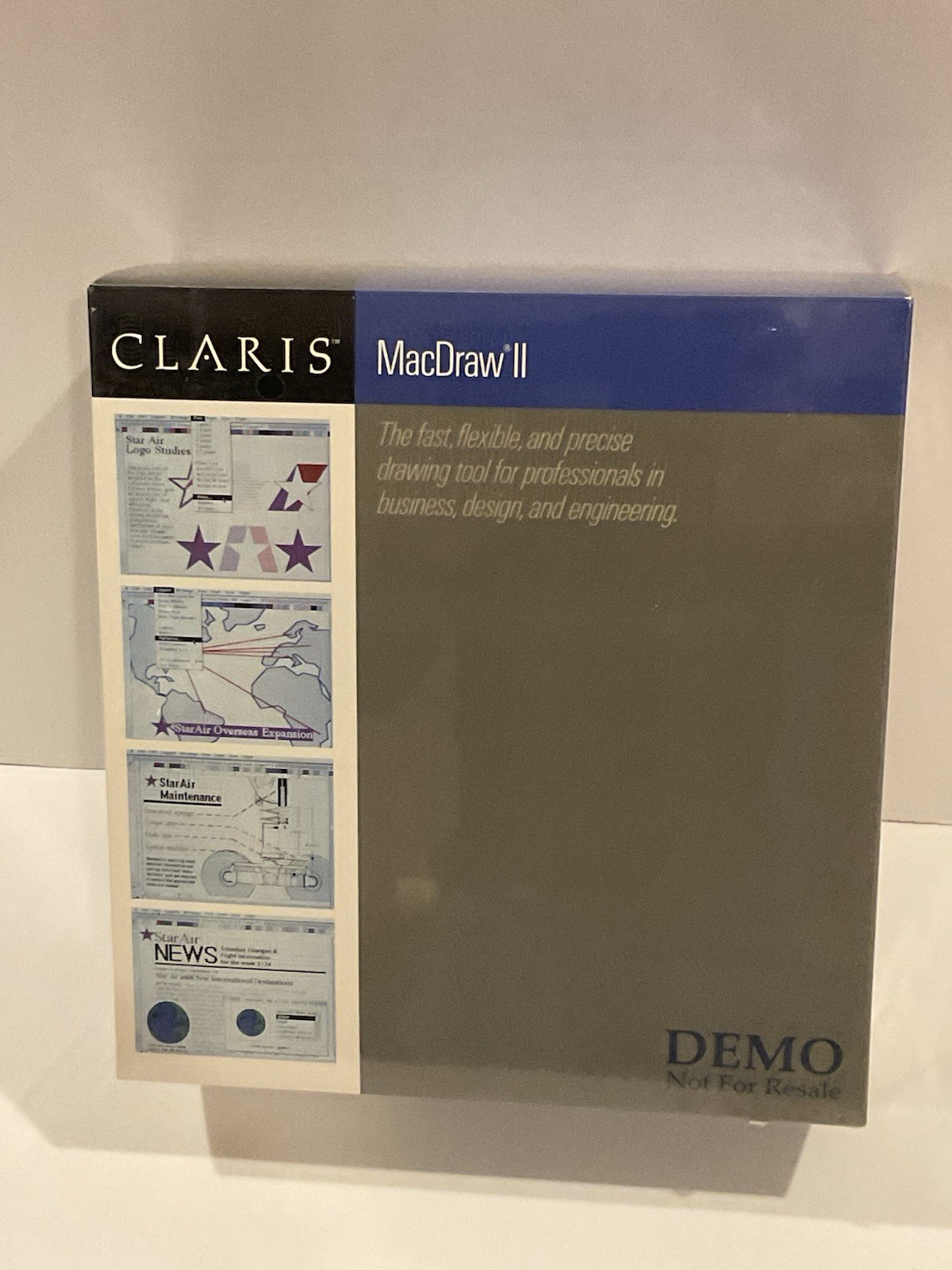 Vintage Macintosh Claris Macdraw II DEMO Version 1.1 OEM Sealed NOS