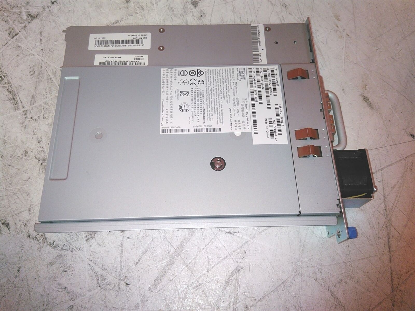 Defective IBM 46X6071 LTO Ultrium 4-H Tape Drive from Dell TL2000 AS-IS