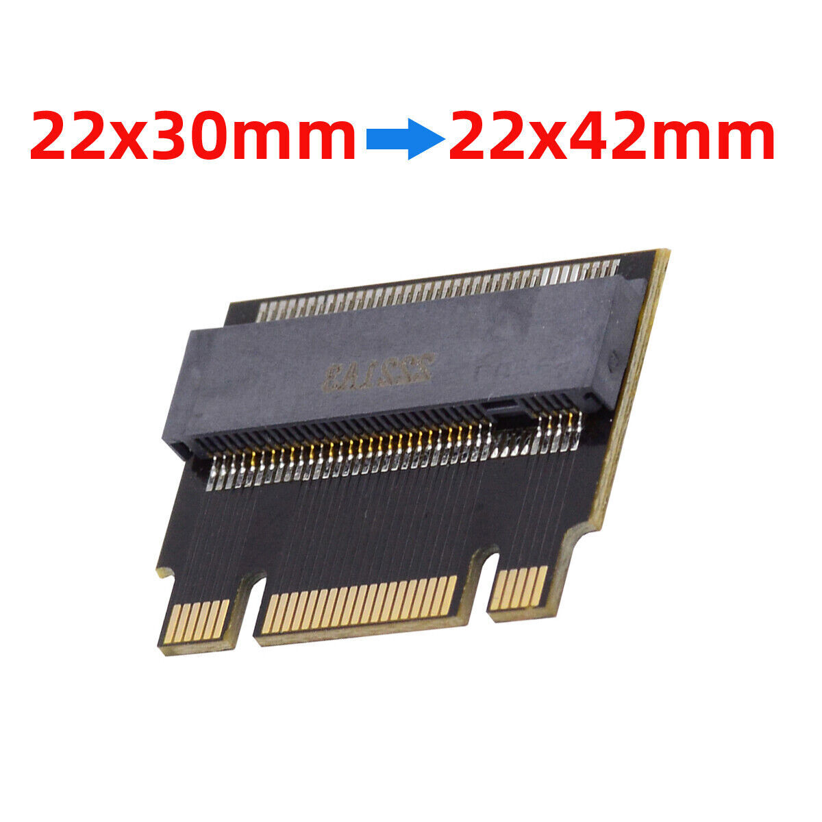 Cablecc NGFF B+M NVME M-Key 22x30mm to 22x42mm Male to Female Extension Adapter
