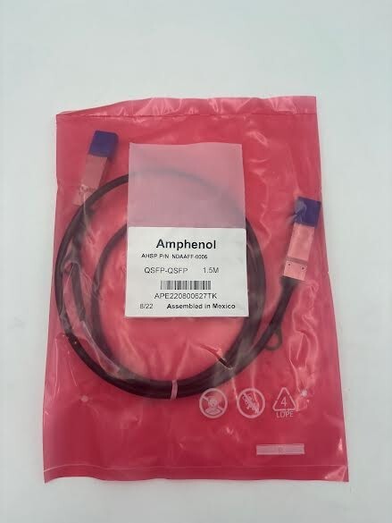 Amphenol QSFP 28G-QSFP 28G NDAAFF-0006: DAC Cable 1.5M Passive 100GbE 30AWG | ig