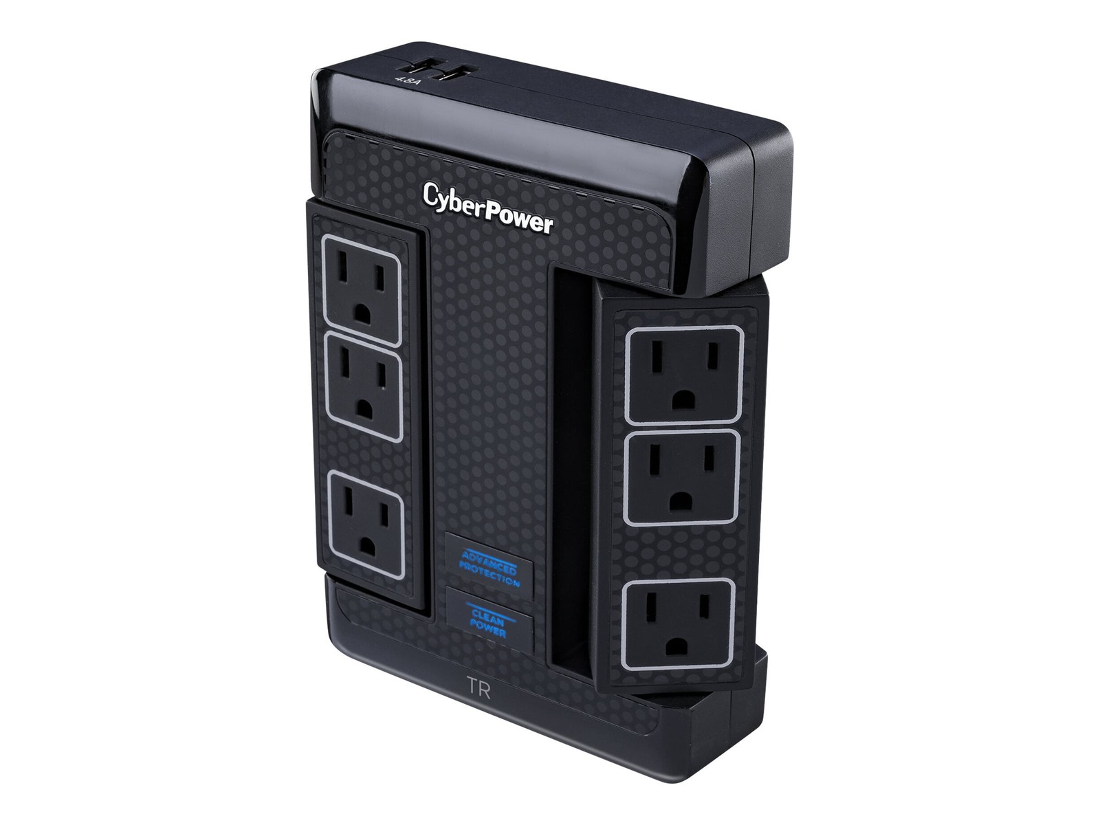 CyberPower HT600WSU2A Home Theater 6 Outlet Surge Protector