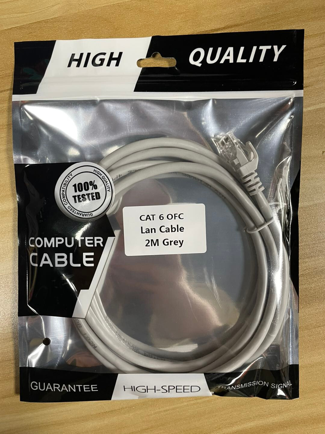 CAT 6 Oxygen Free Copper UTP RJ45  network Lan cables 2 meter 6.5 ft Grey