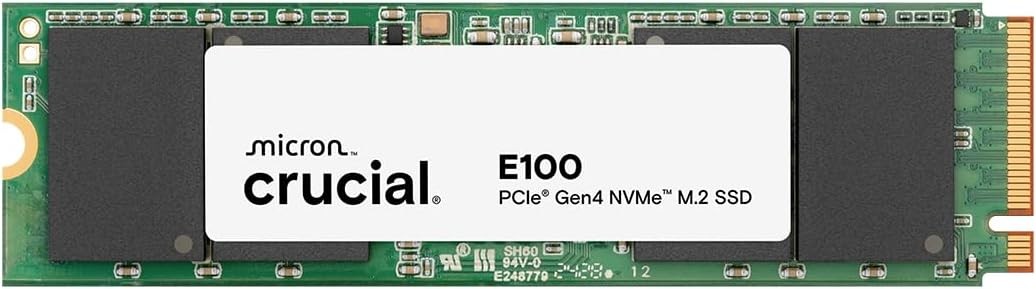 Crucial E100 480GB PCIe 4.0 Gen4 2280 NVMe M.2 Internal SSD CT480E100SSD8
