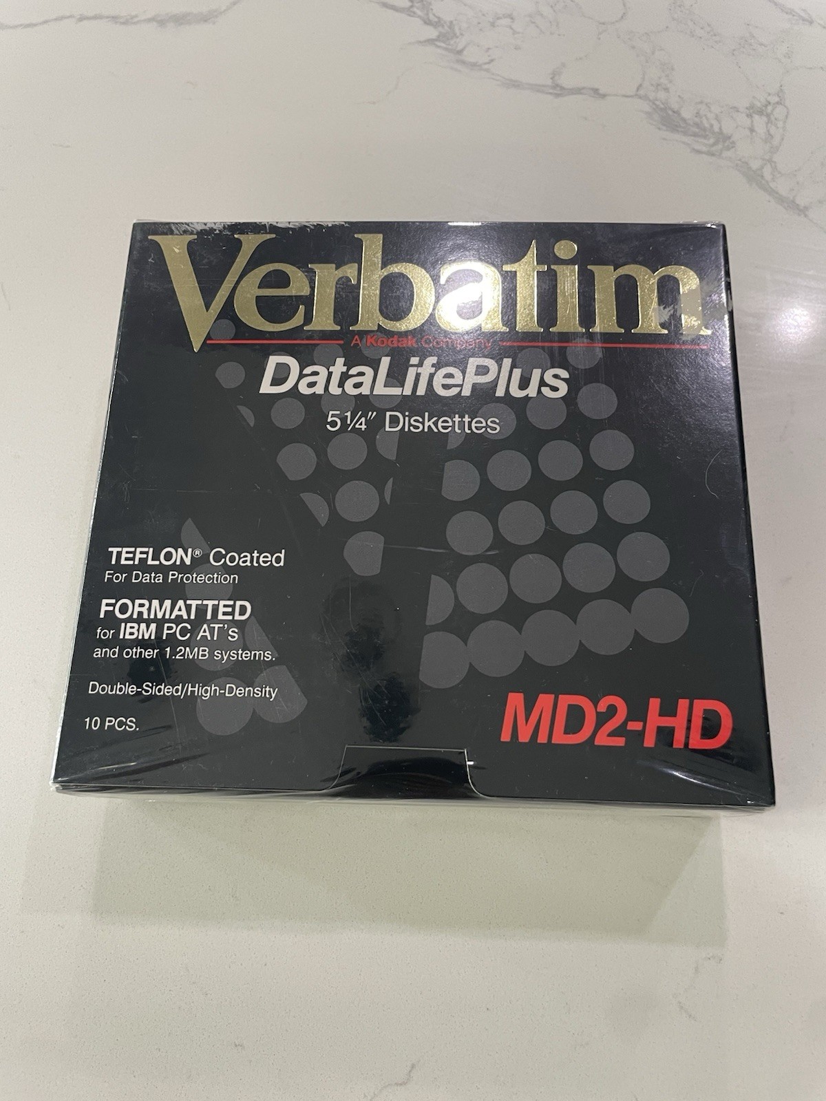 NEW Verbatim Datalife Plus 10 Pack 5.25 2HD Floppy Disks MD2-D IBM Teflon Coated