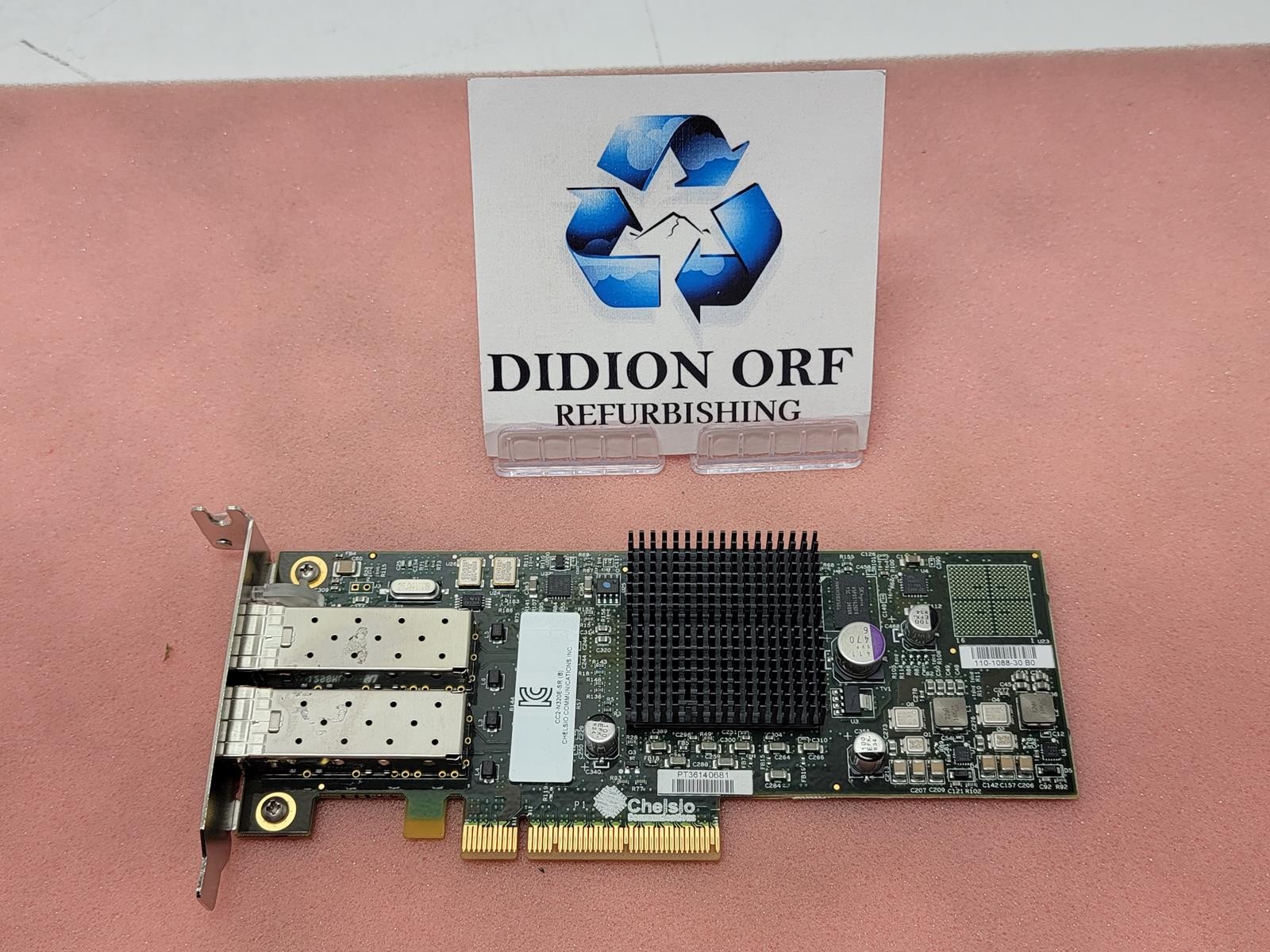 CHELSIO Dual Port Network Card 110-1088-30, Grade B, SKU 18299