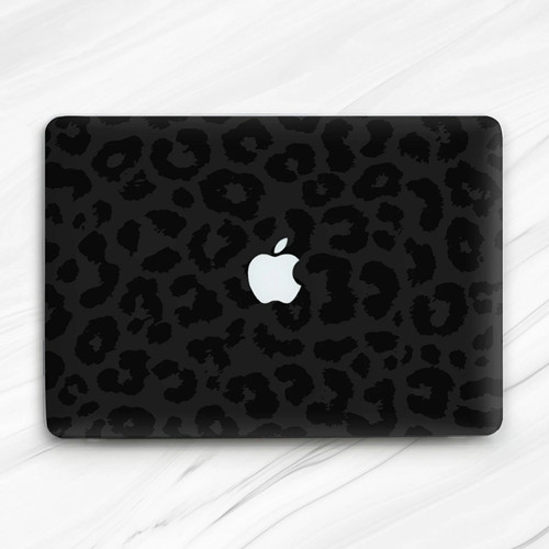Cheetah Leopard Black Fur Animal Dark Hard Case For Macbook New Air 13"