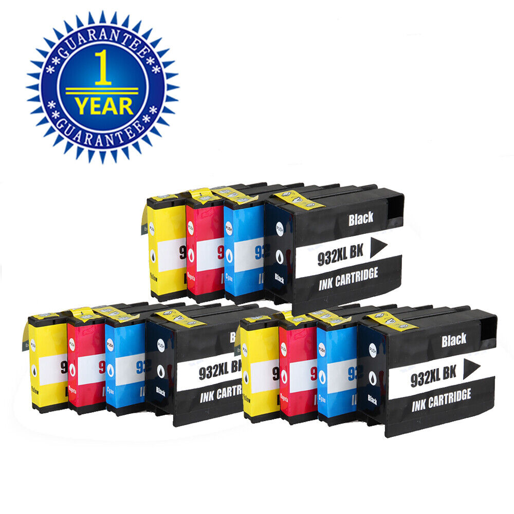 12 PACK For HP 932XL 933XL Ink Cartridges For Officejet 6100 6600 Printer Series