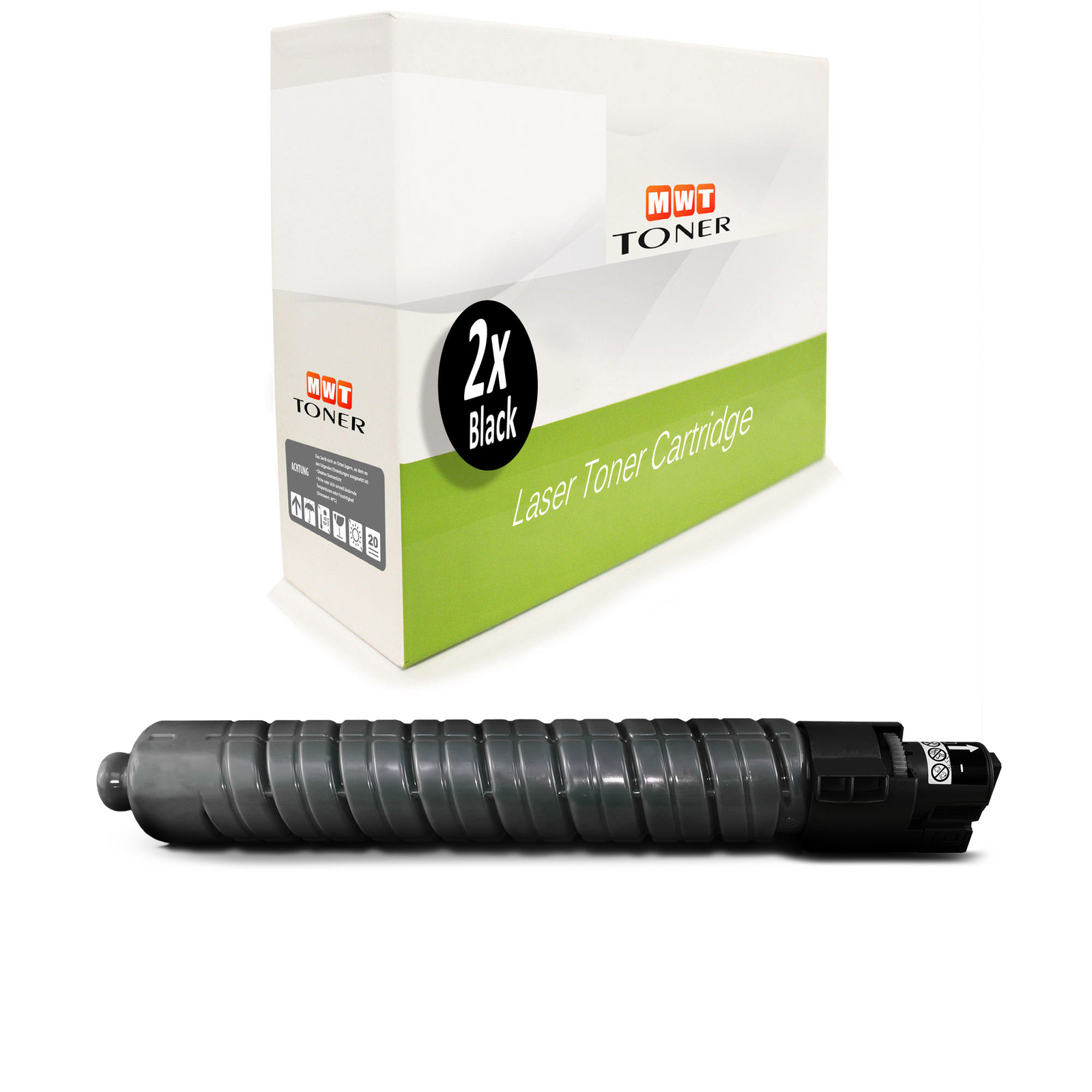 2x MWT Toner Black replaces Ricoh MPC4503K 841853