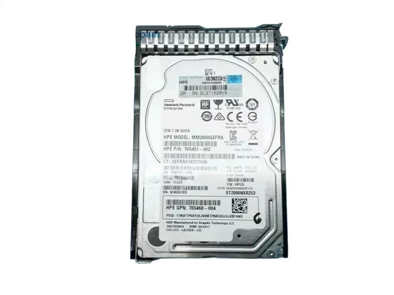 NEW 765455-B21 765869-001 HPE 2TB 7.2K SATA 6G 2.5IN MIDLINE 512E HDD Hard Drive
