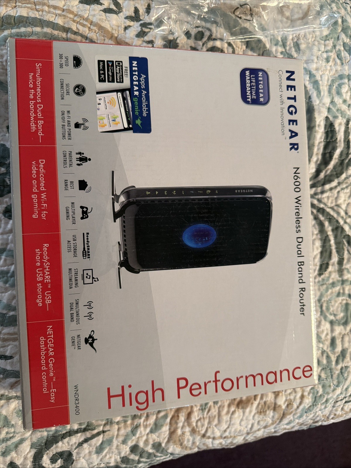 NEW Netgear N600 Wireless Dual Band Router (WNDR3400) OEM 