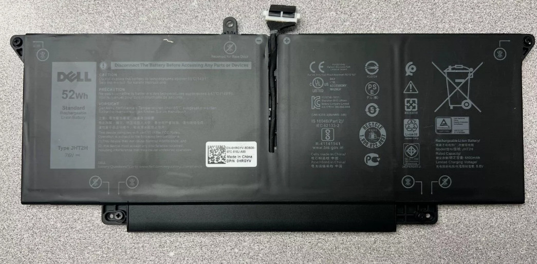 Genuine JHT2H 52Wh Battery For Dell Latitude 7310 7410 7310-2-in-1 7410-2-in-1