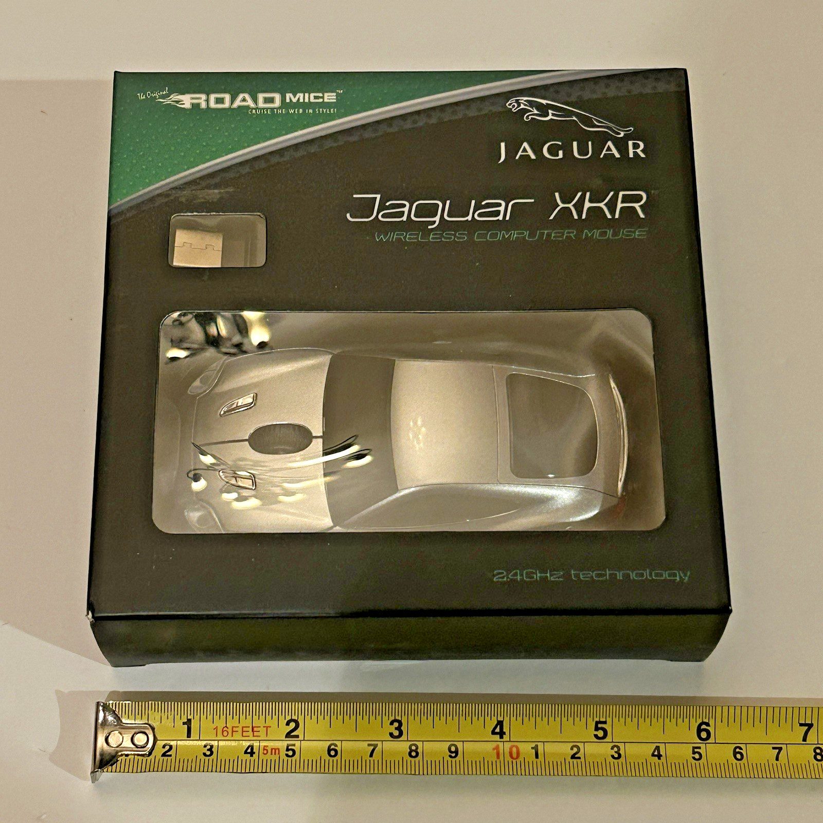 *New Sealed Rare* Original Road Mice Jaguar XKR  Wireless Computer Mouse Silver