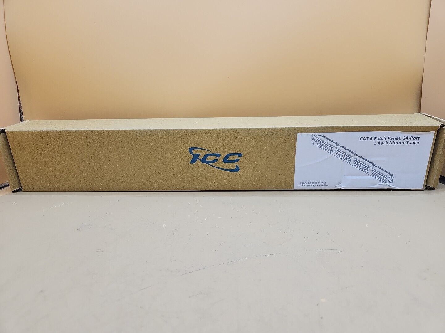 ICC PATCH PANEL CAT 6 24 PORT 1 RMS ICMPP02460 NEW