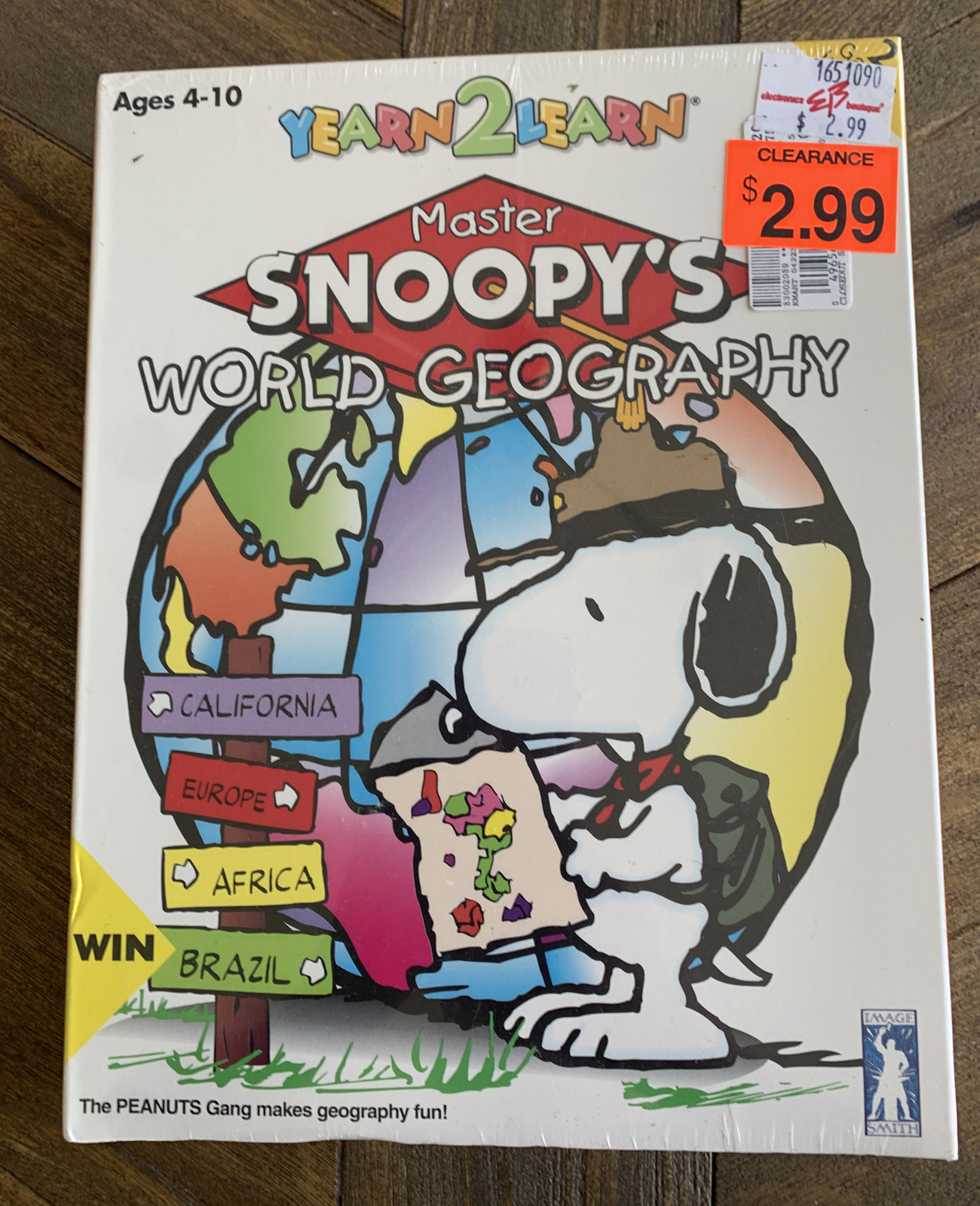 Peanuts Snoopy Yearn 2 Learn Master Snoopy's World Geography Rare Brand New