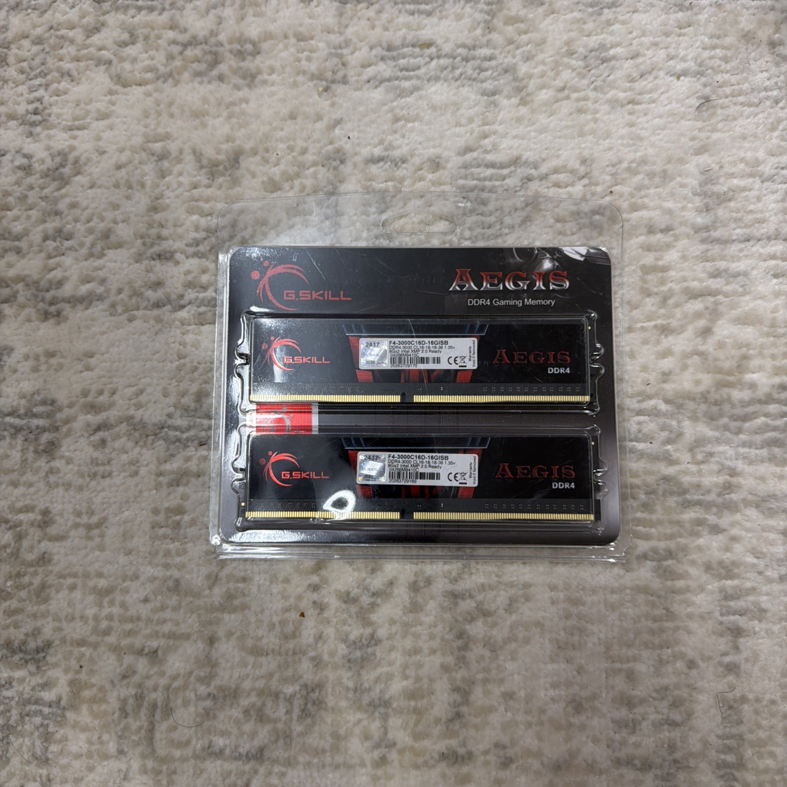 G.SKILL AEGIS Series DDR4 RAM (XMP) 16GB (2x8GB) Up to 3000MT/s* 1.35v UDIMM