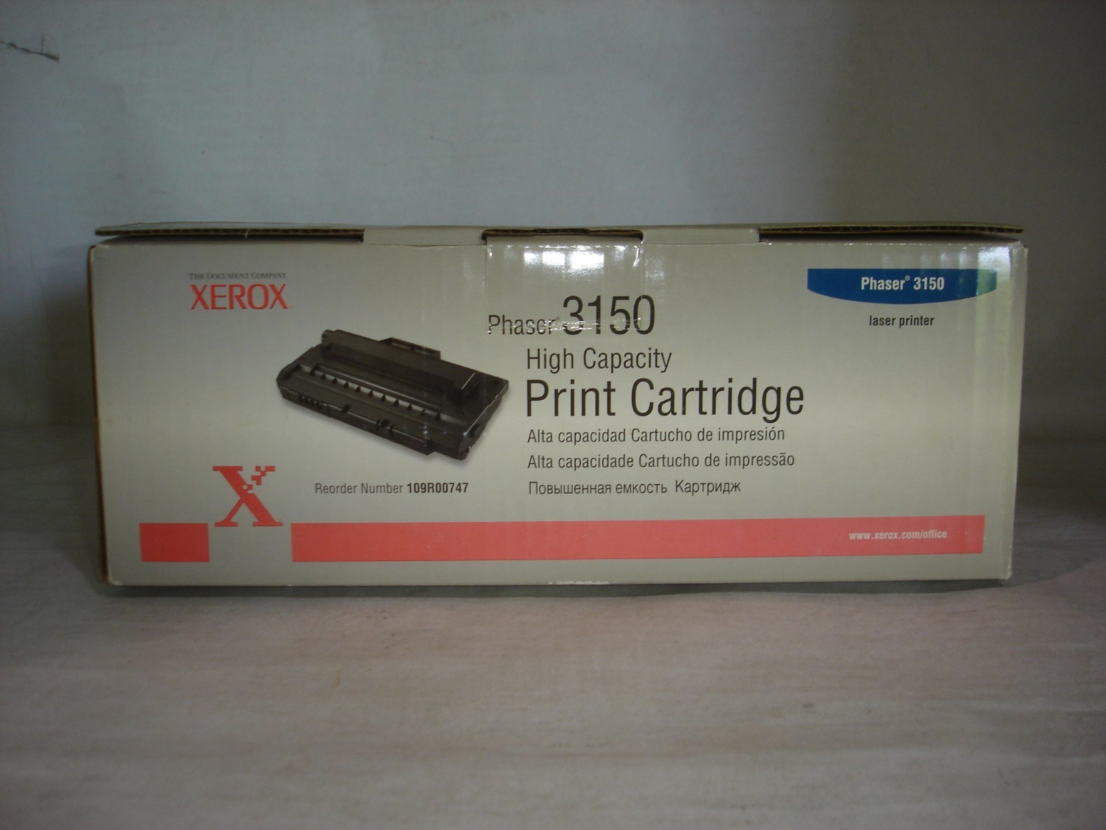 Genuine Xerox Phaser 3150 Black Toner Cartridge 109R746 109R00746