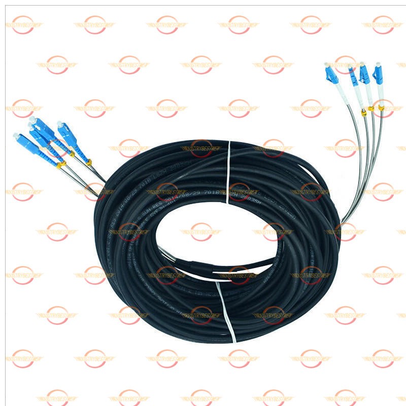50M Field Outdoor LC-SC UPC 4 Strand 9/125 SingleMode Fiber Patch Cord