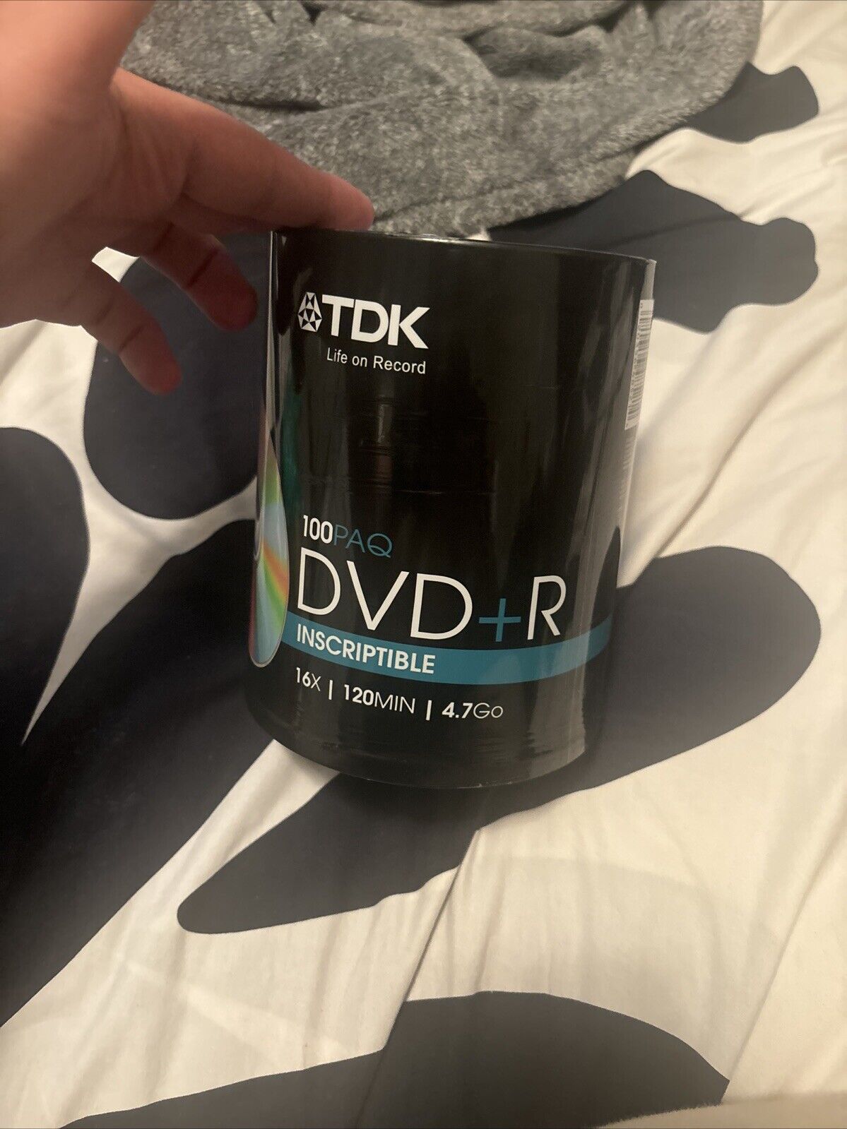 TDK DVD + R Recordable 1-16x 4.7GB 100 PACK - Spindle DVD+R Inscriptible 120min