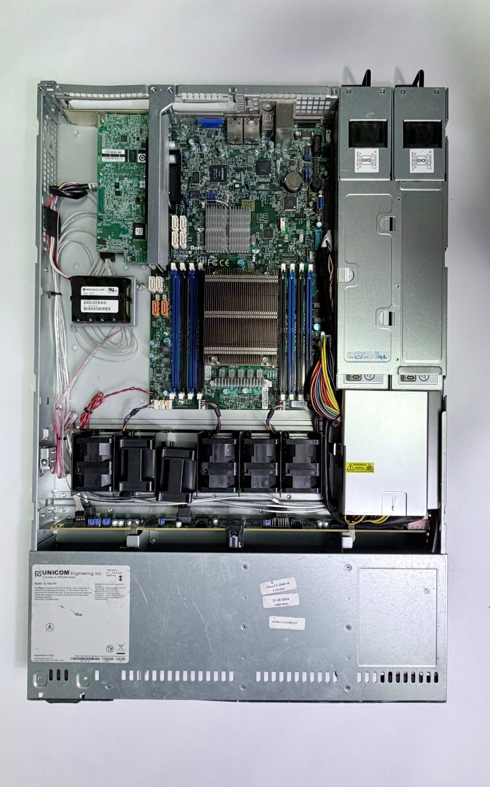 Supermicro X10SRW-F 1U Server Xeon E5-1660 v4 32GB DDR4 UNICOM Engineering Rack