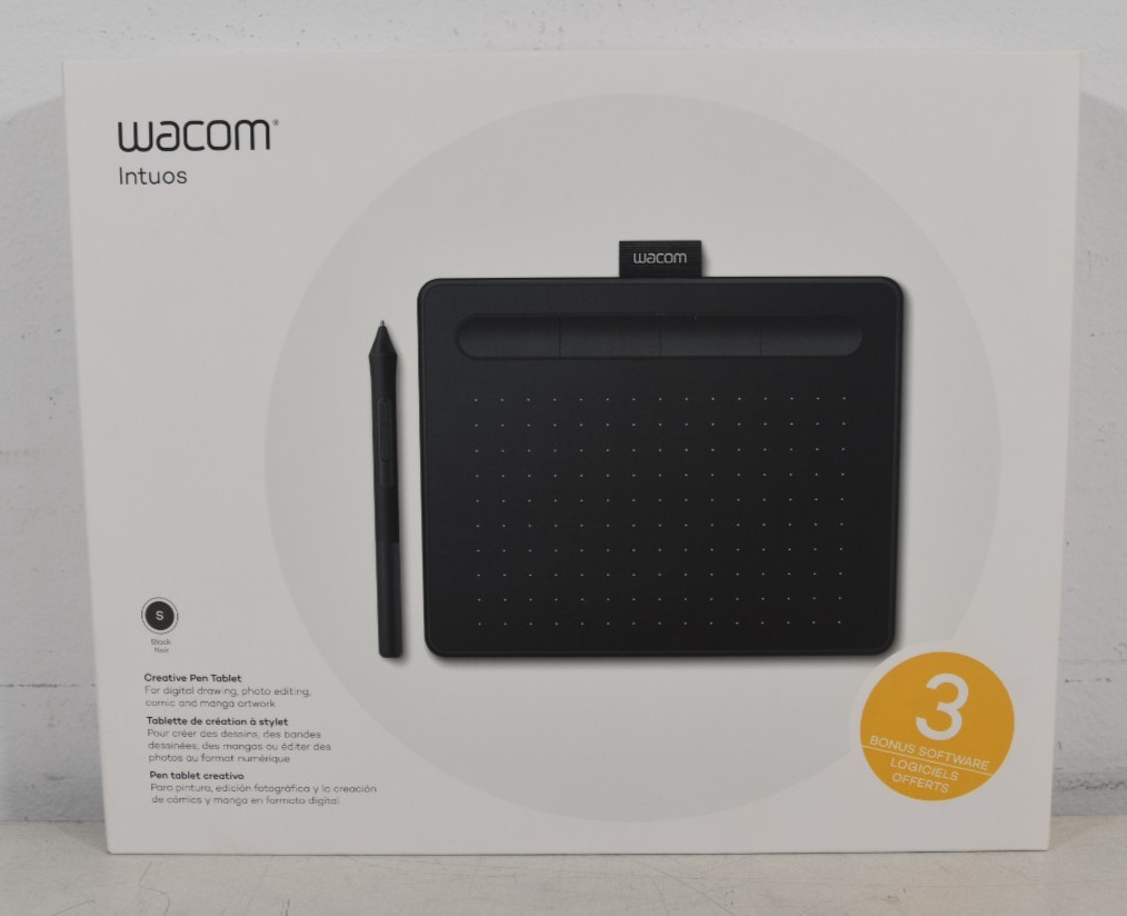 New Wacom Intuos Graphics Drawing Tablet Small 7.9"x 6.3"Black CTL4100