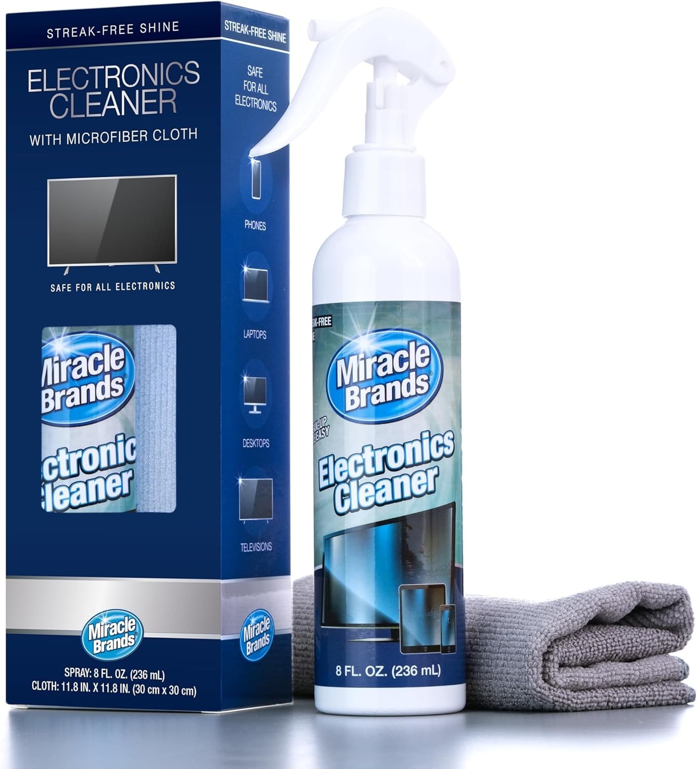 Screen Cleaner Spray (8oz) – Best Large Cleaning Kit for LCD LED OLED TV, Smart
