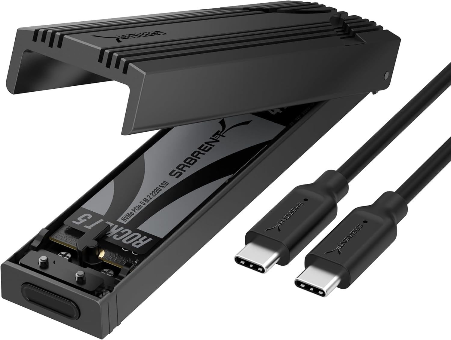 SABRENT USB C NVMe Enclosure & Reader M 2 PCIe SSD 10Gbps (EC PNVO) Tool free M