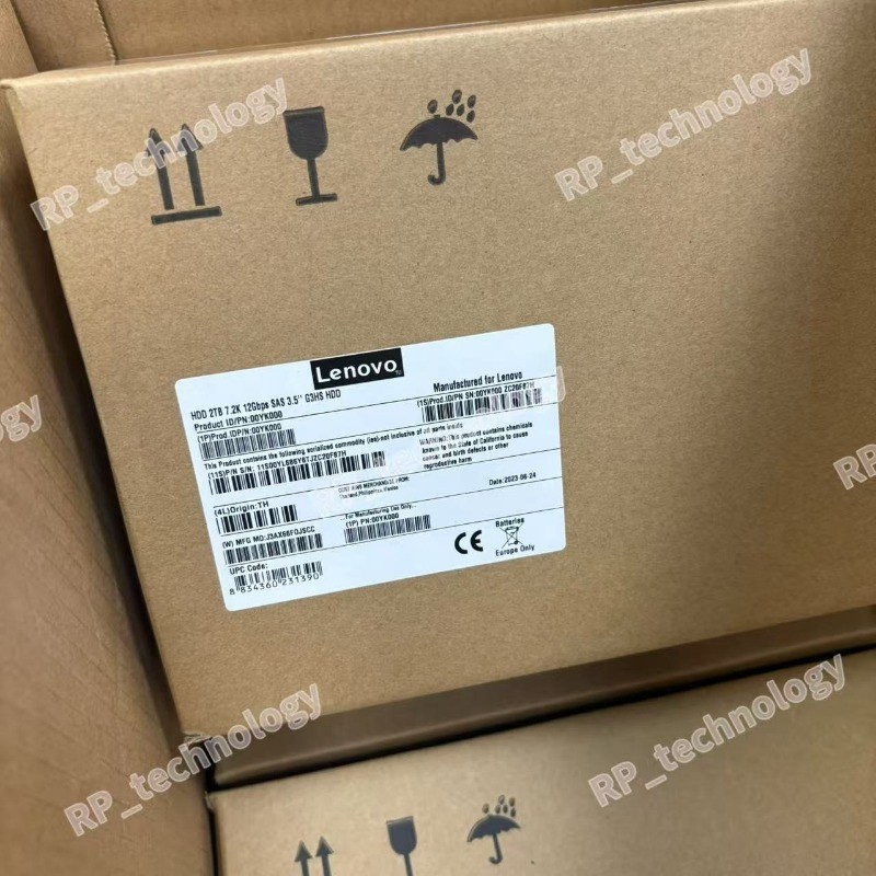 00YK000 00YK001 Lenovo 2TB 00YK004 7.2K SAS 12Gbps 3.5'' LFF G2HS NL HDD DRIVE