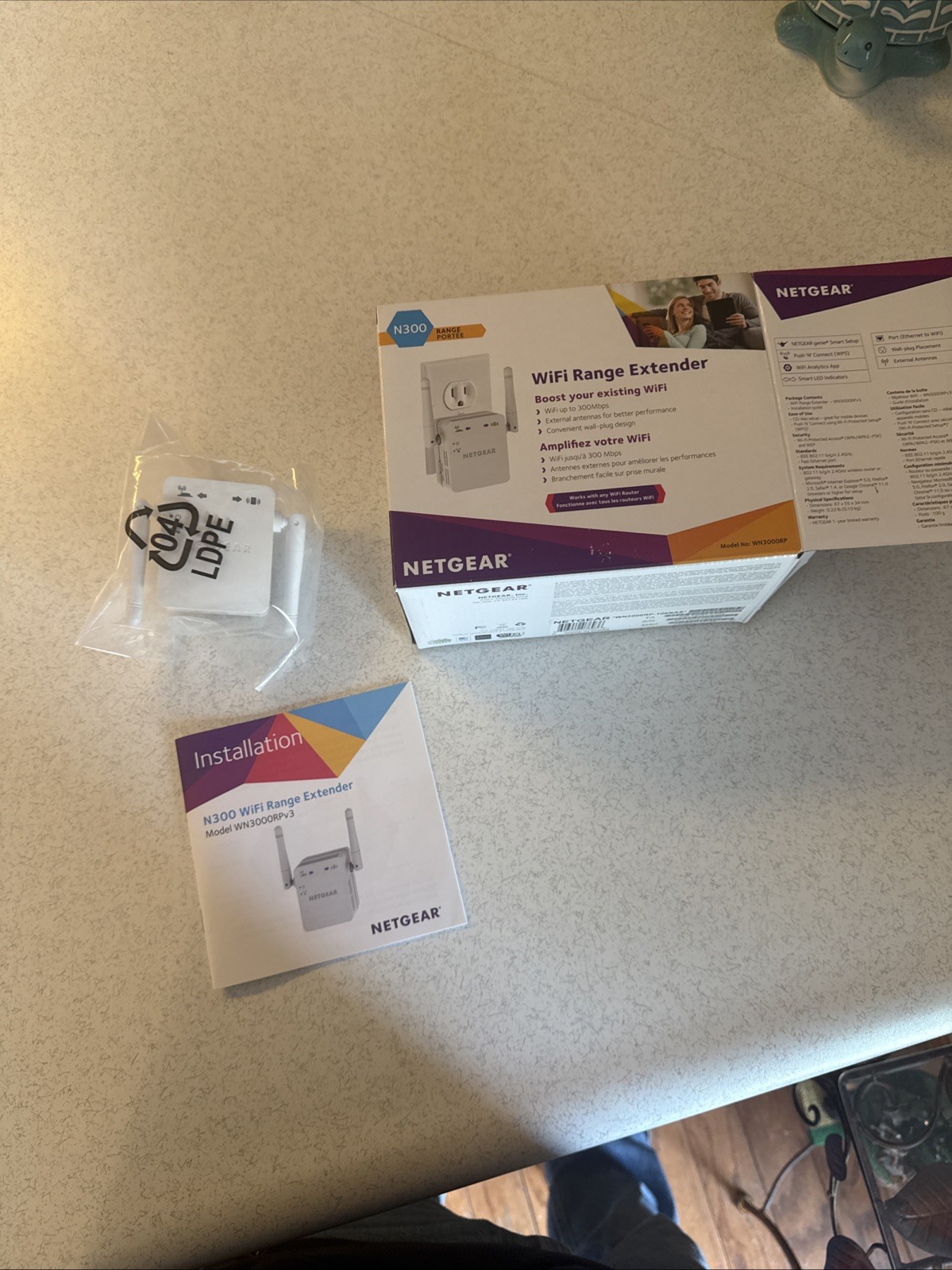 Netgear WN3000RP Range Extender - Universal WiFi Signal Booster for Home New
