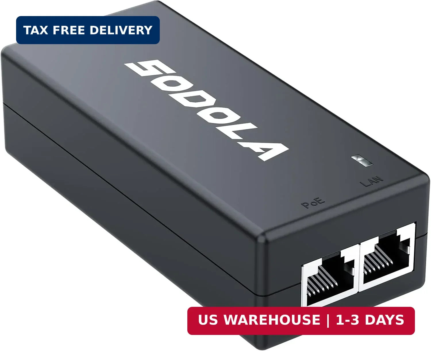 SODOLA 2.5Gb PoE+ Injector 30W,Power Over Ethernet Plus Injector