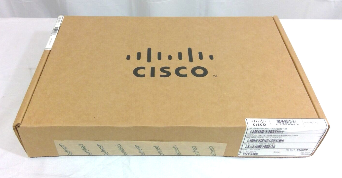 New Sealed Cisco NM-1T3/E3-RF 1-Port T3/E3 Network Module for Services Router