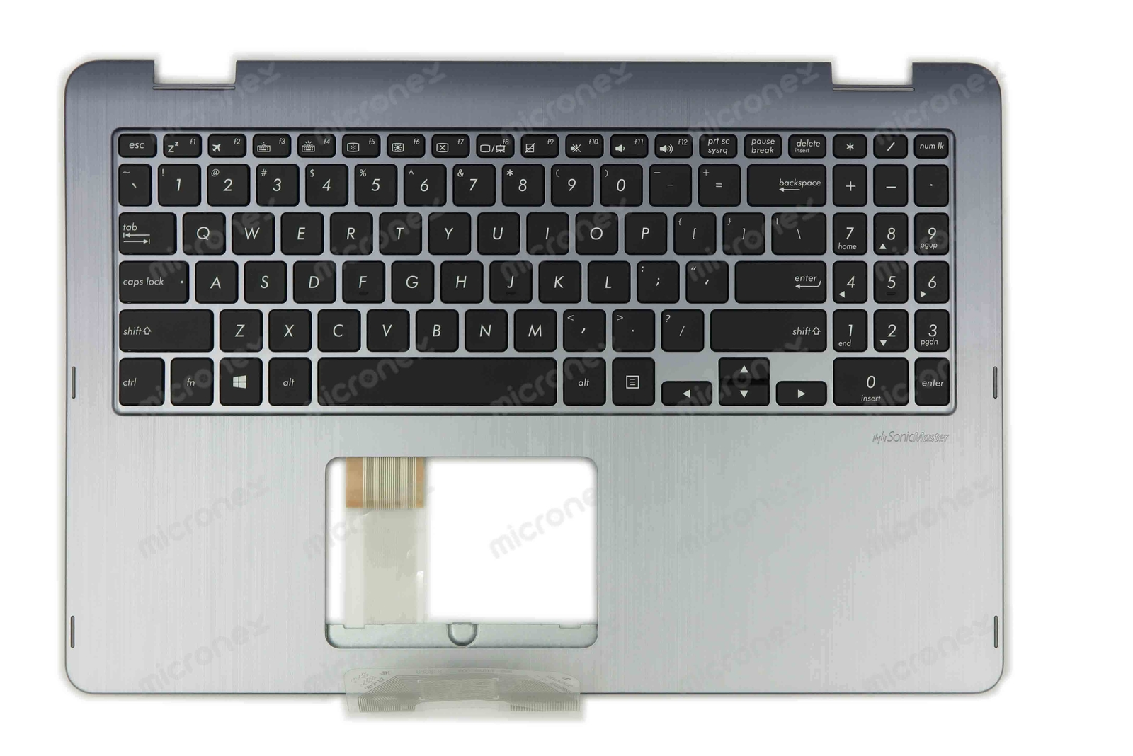 FOR Asus 90NB0GB1-R31UI0 Palmrest Keyboard LED US-International gray